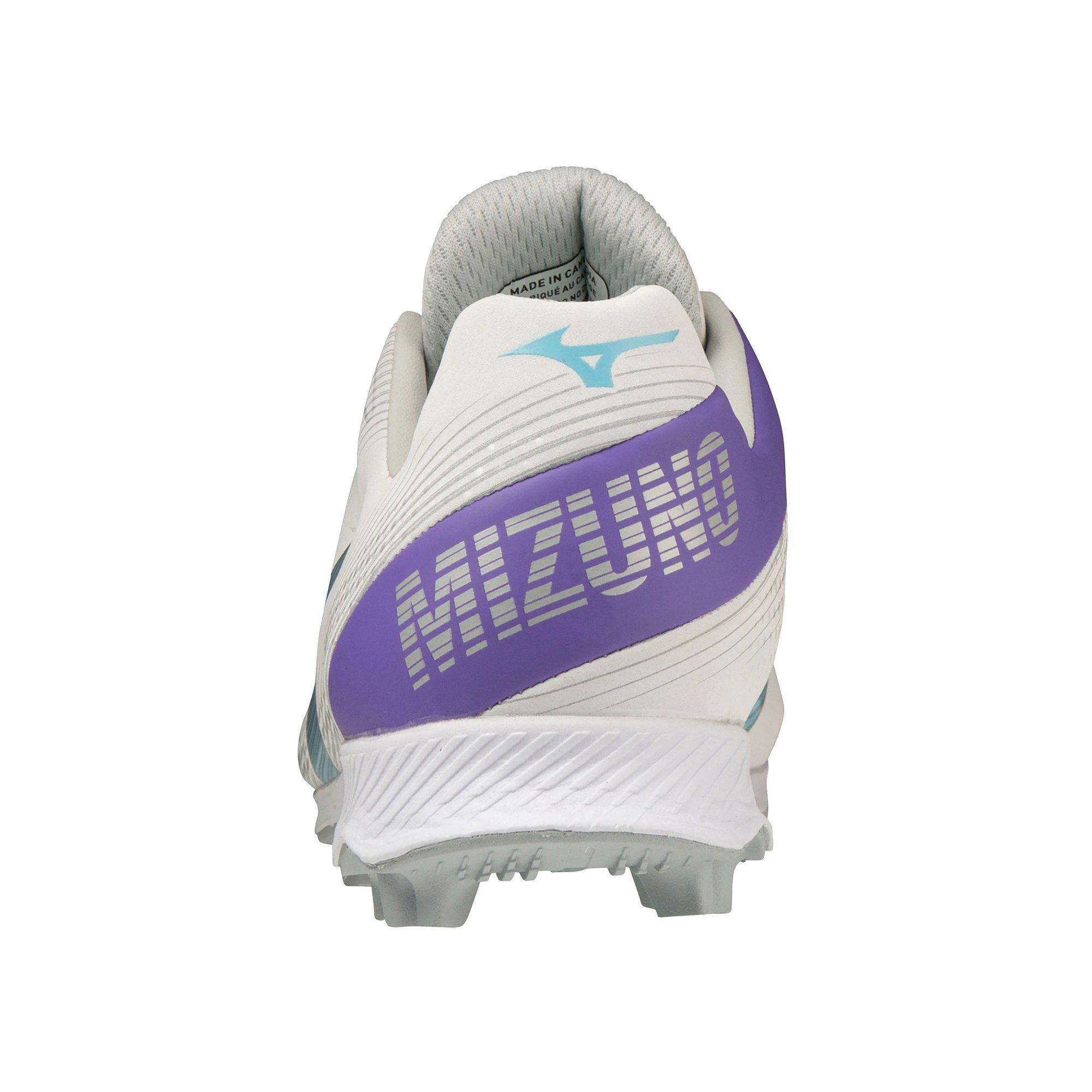 Mizuno Wave Finch LightRevo TPU "White/Blue" Women's Softball Cleat - WHITE/BLUE Thumbnail View 5