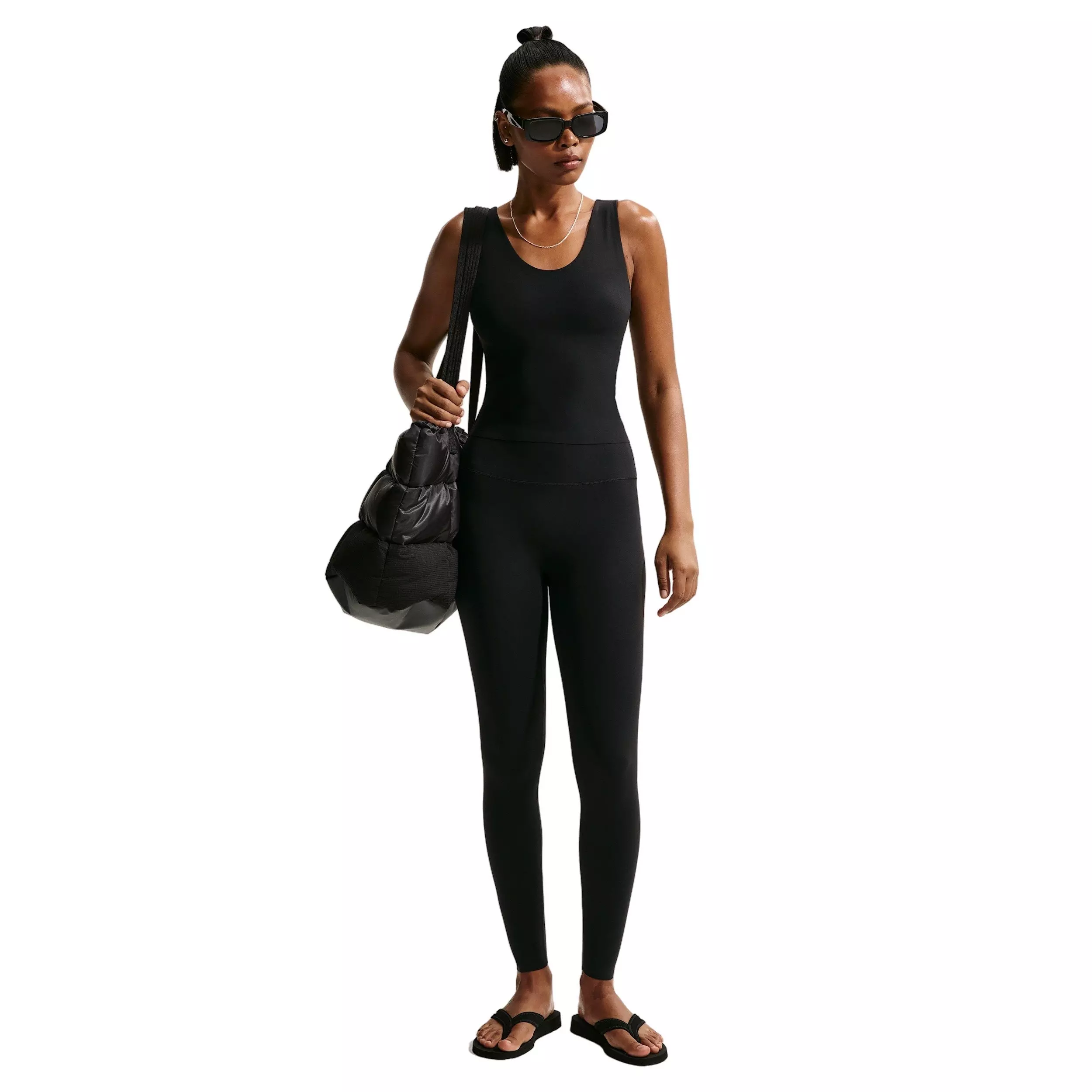 Nike Women's Zenvy High-Waisted Full-Length Leggings with No Front Seam -Black - BLACK