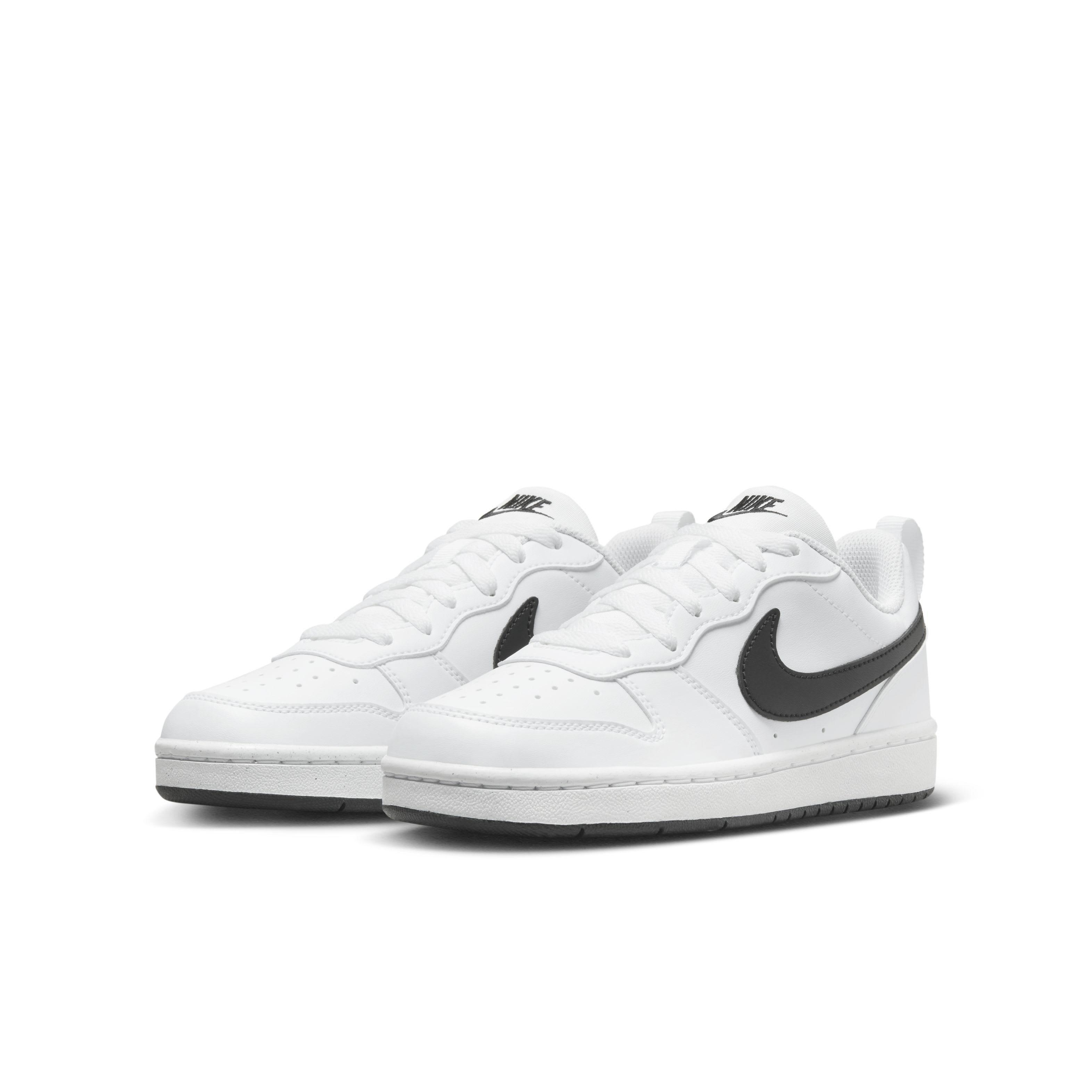 Nike Court Borough Low Recraft Grade School Boys' "White/Black" Shoe