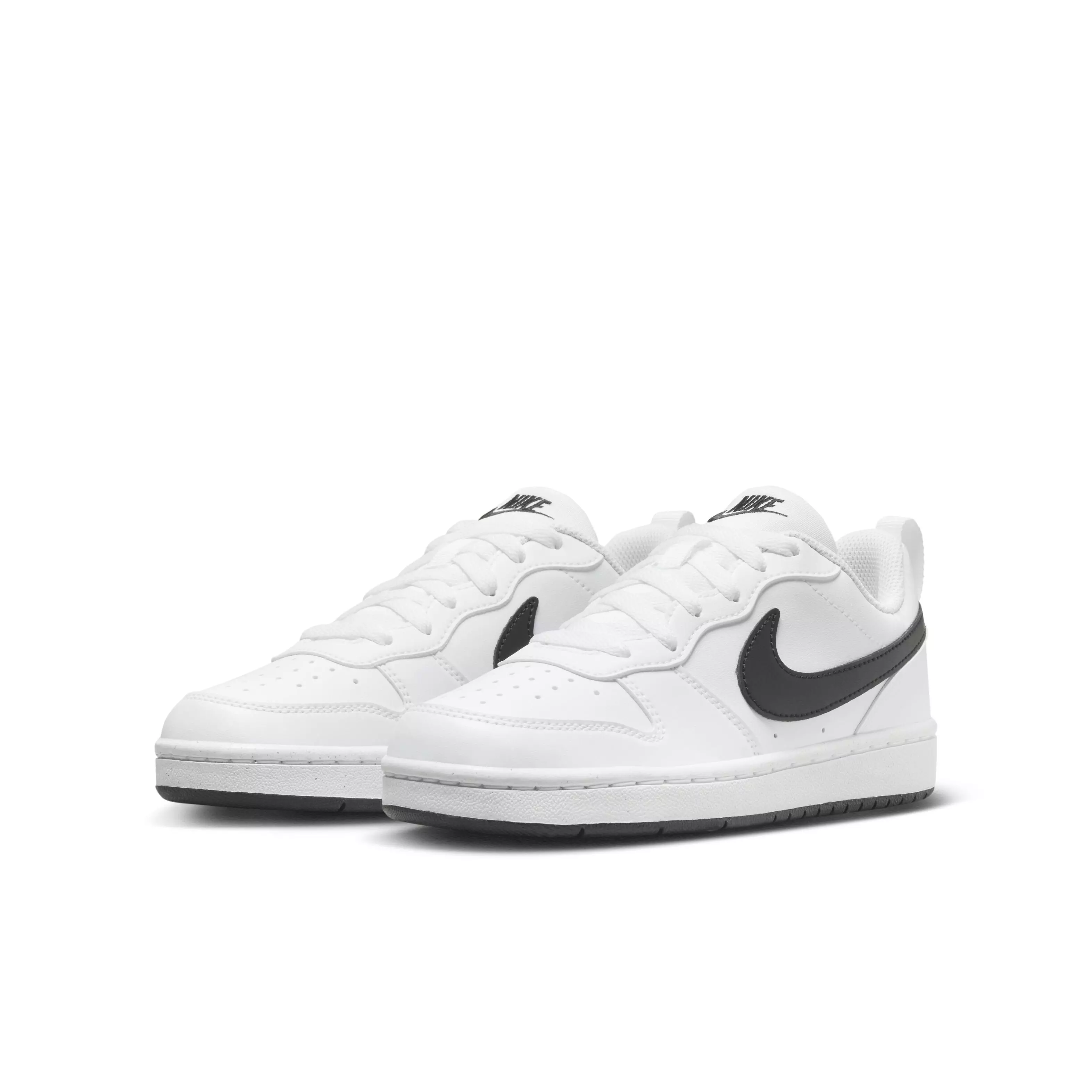 Nike Court Borough Low Recraft "White/Black" Grade School Boys' Shoe - WHITE/BLACK