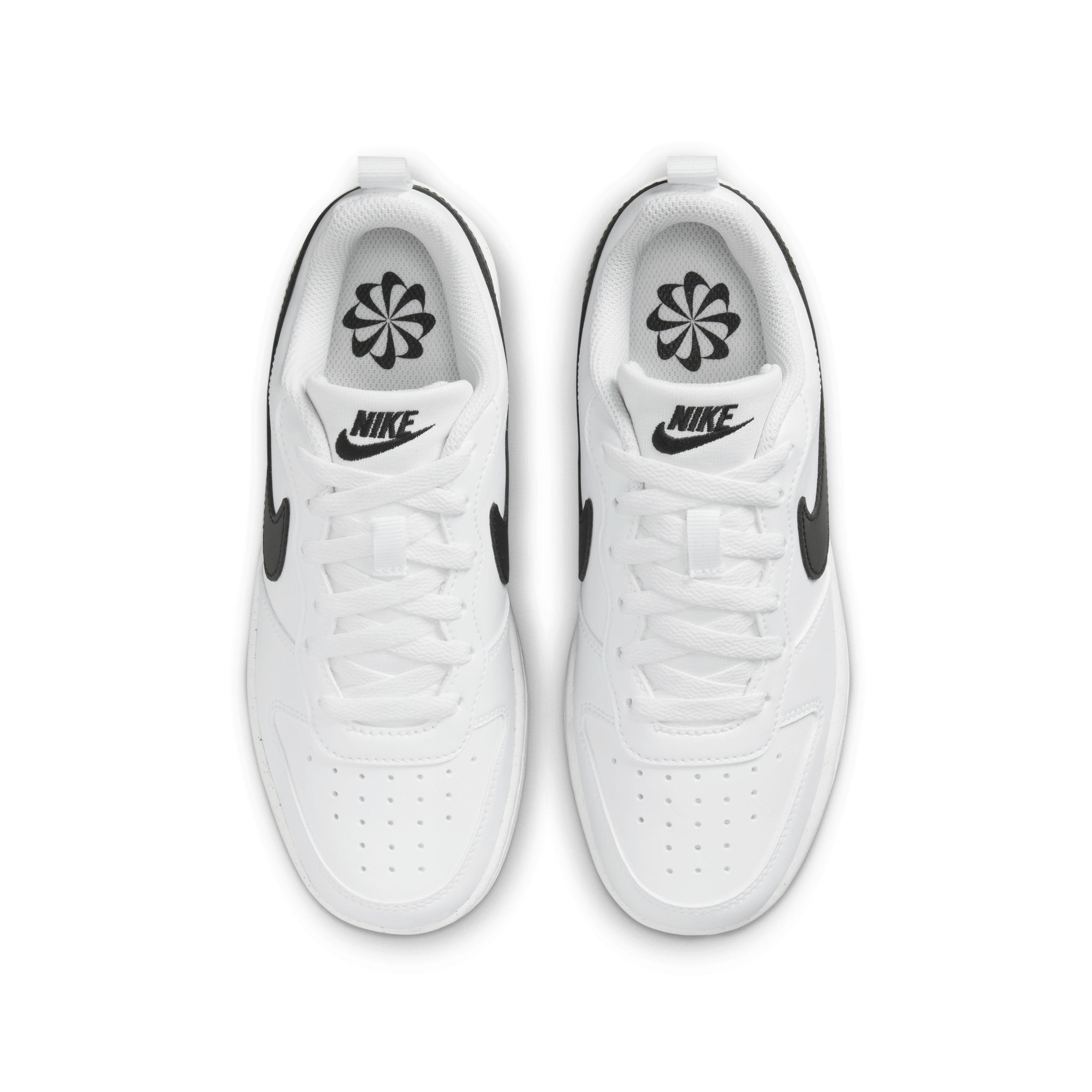 Nike Court Borough Low Recraft Grade School Boys' "White/Black" Shoe