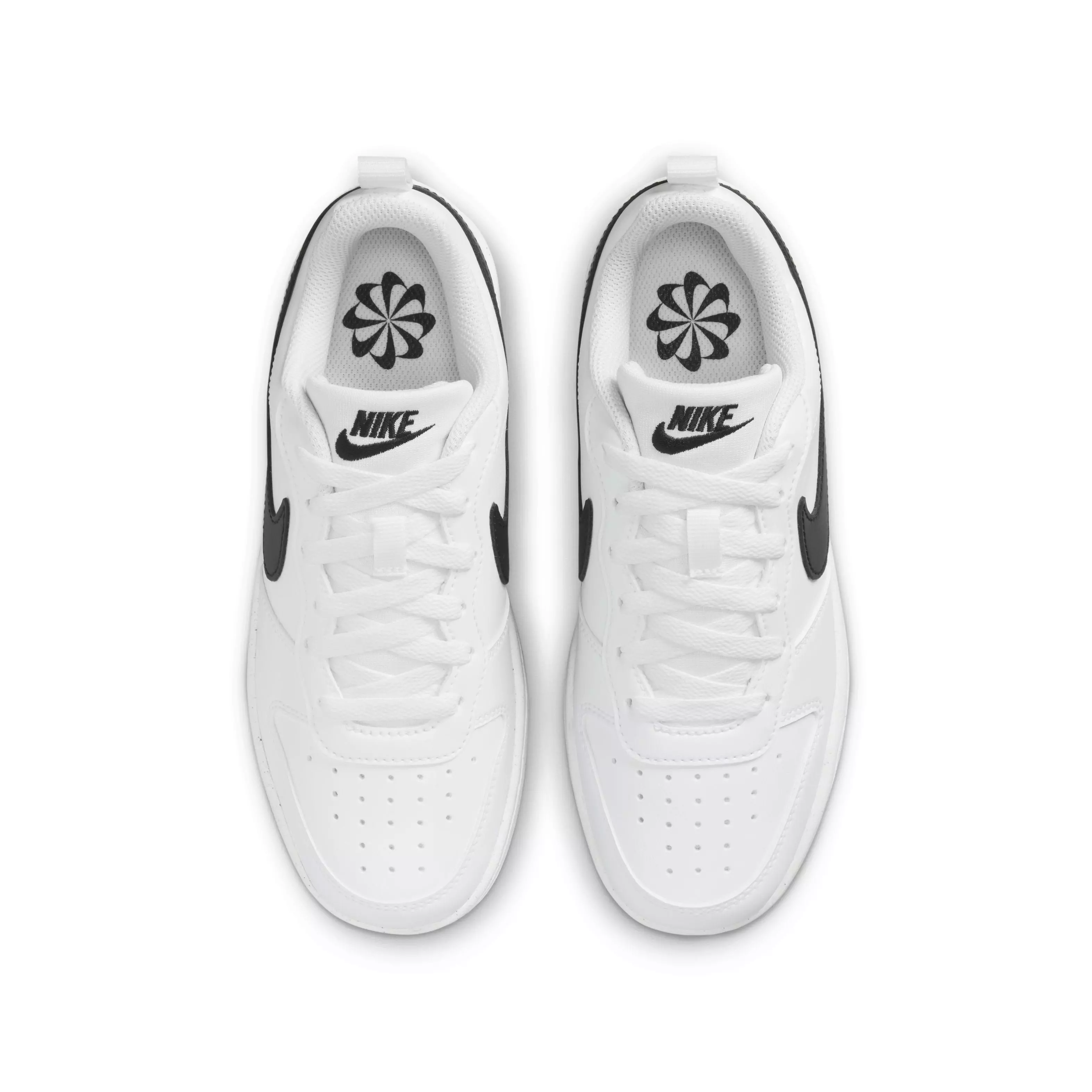 Nike Court Borough Low Recraft "White/Black" Grade School Boys' Shoe - WHITE/BLACK