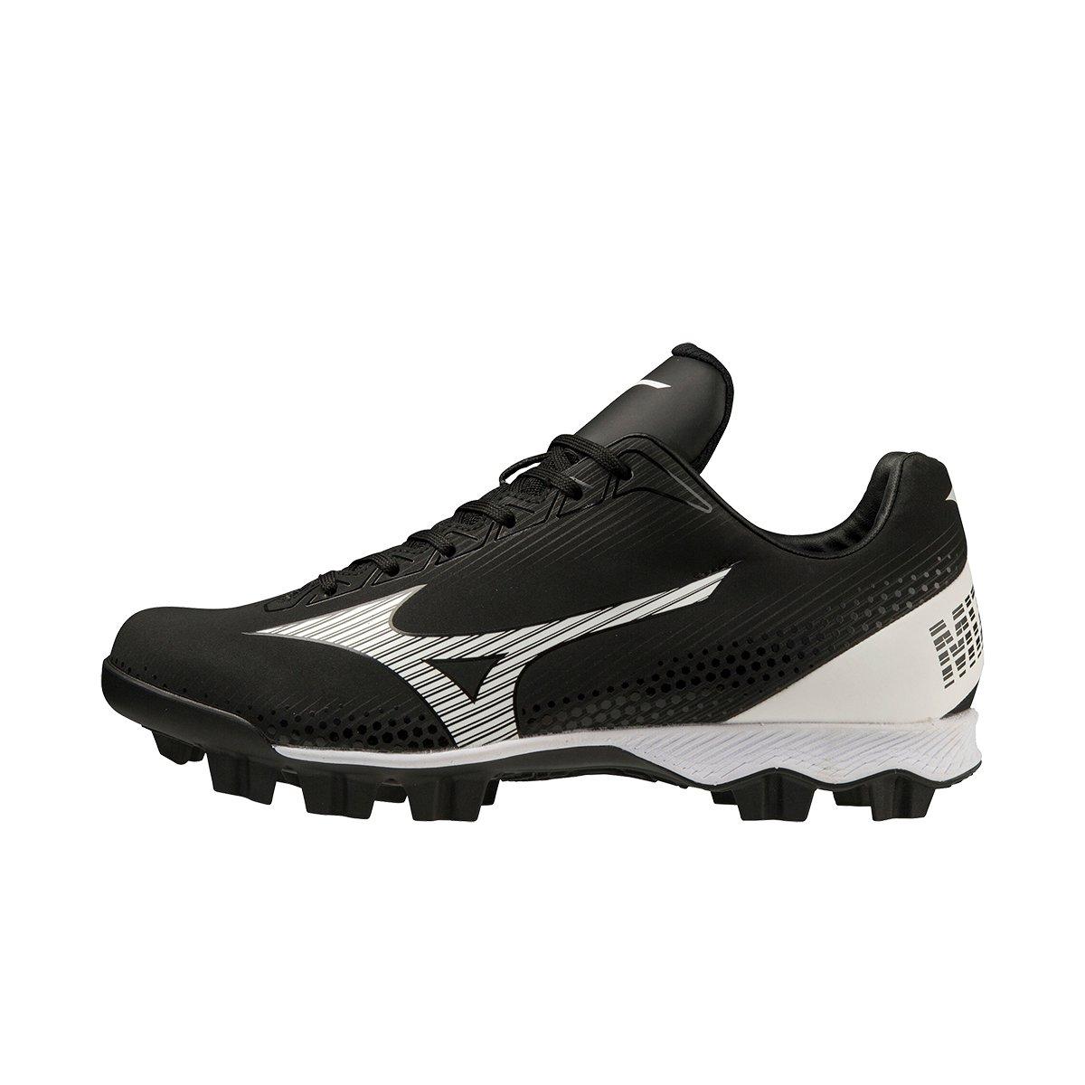 Mizuno Wave Finch LightRevo TPU "Black/White" Women's Softball Cleat - BLACK/WHITE Thumbnail View 2