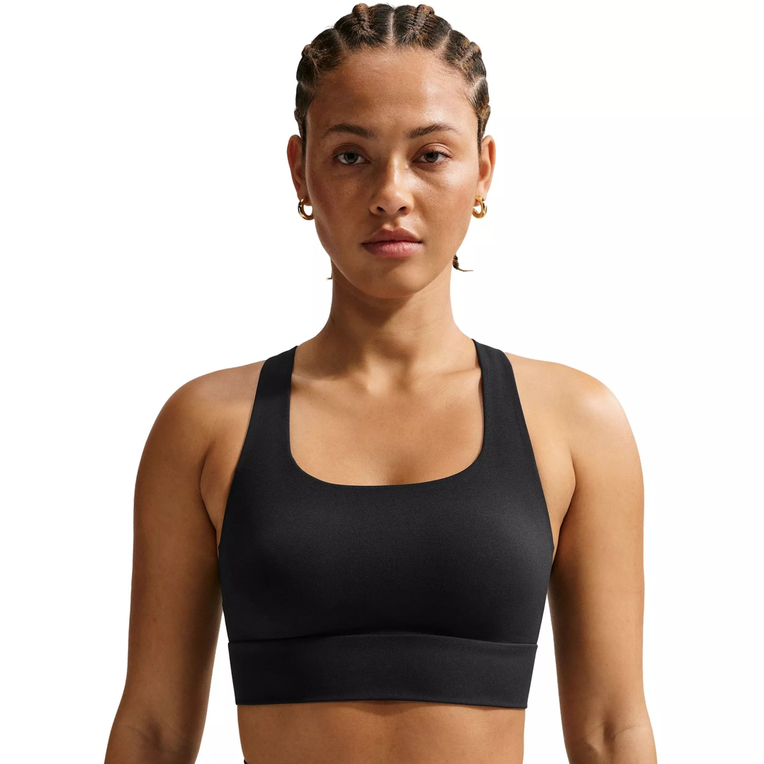 Nike Women's Zenvy Light-Support Padded Longline Sports Bra - Black - BLACK