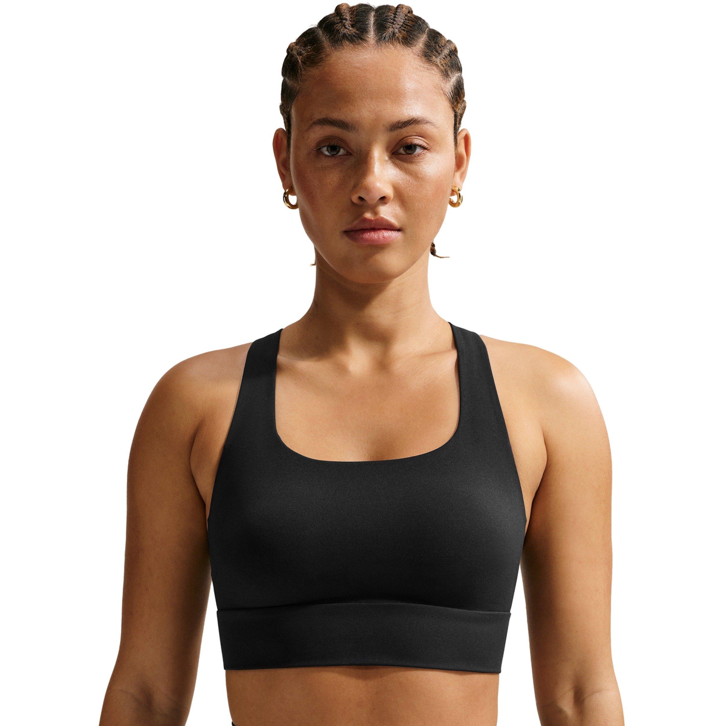 Nike Women's Zenvy Light-Support Padded Longline Sports Bra -Black - BLACK Thumbnail View 1
