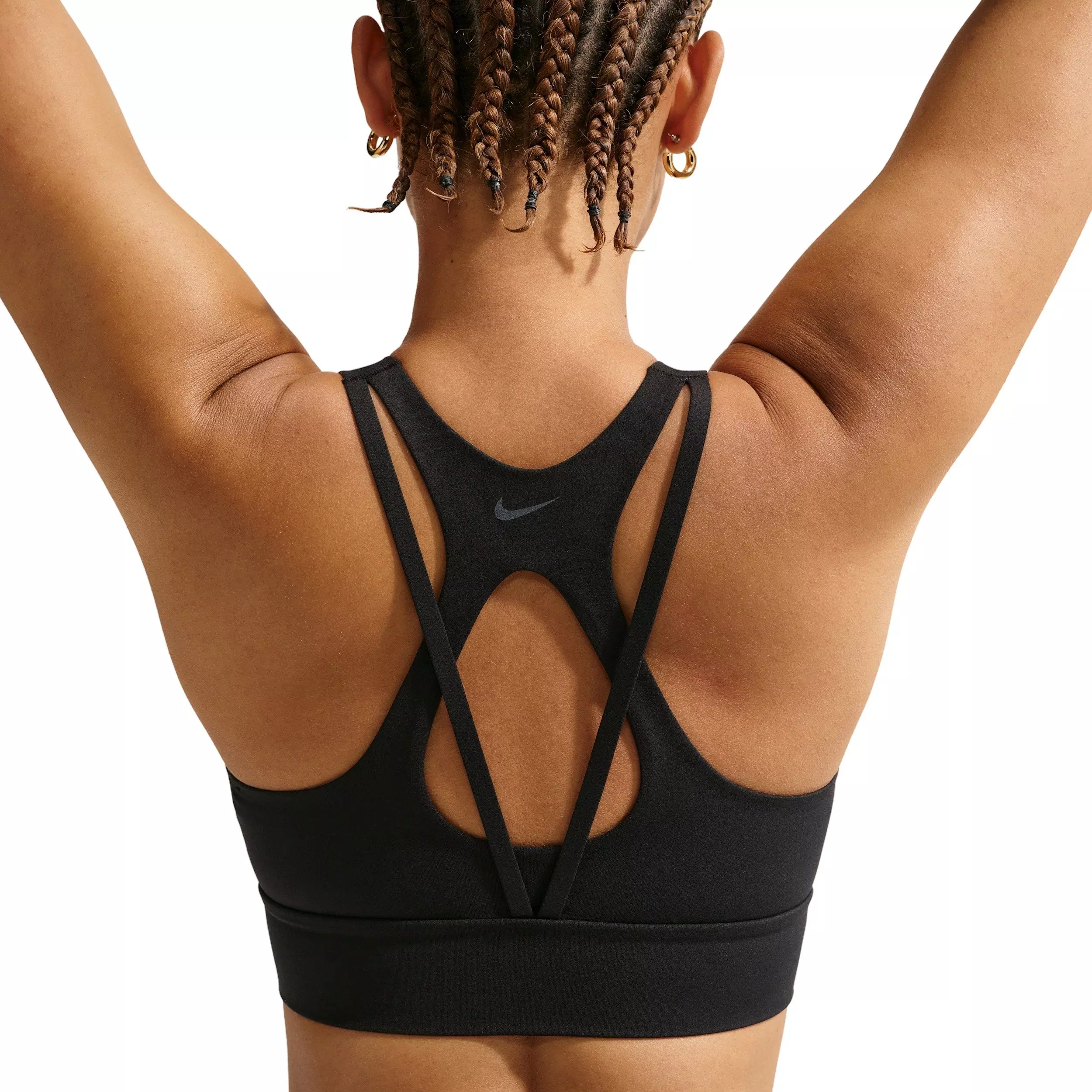 Nike Women's Zenvy Light-Support Padded Longline Sports Bra - Black - BLACK