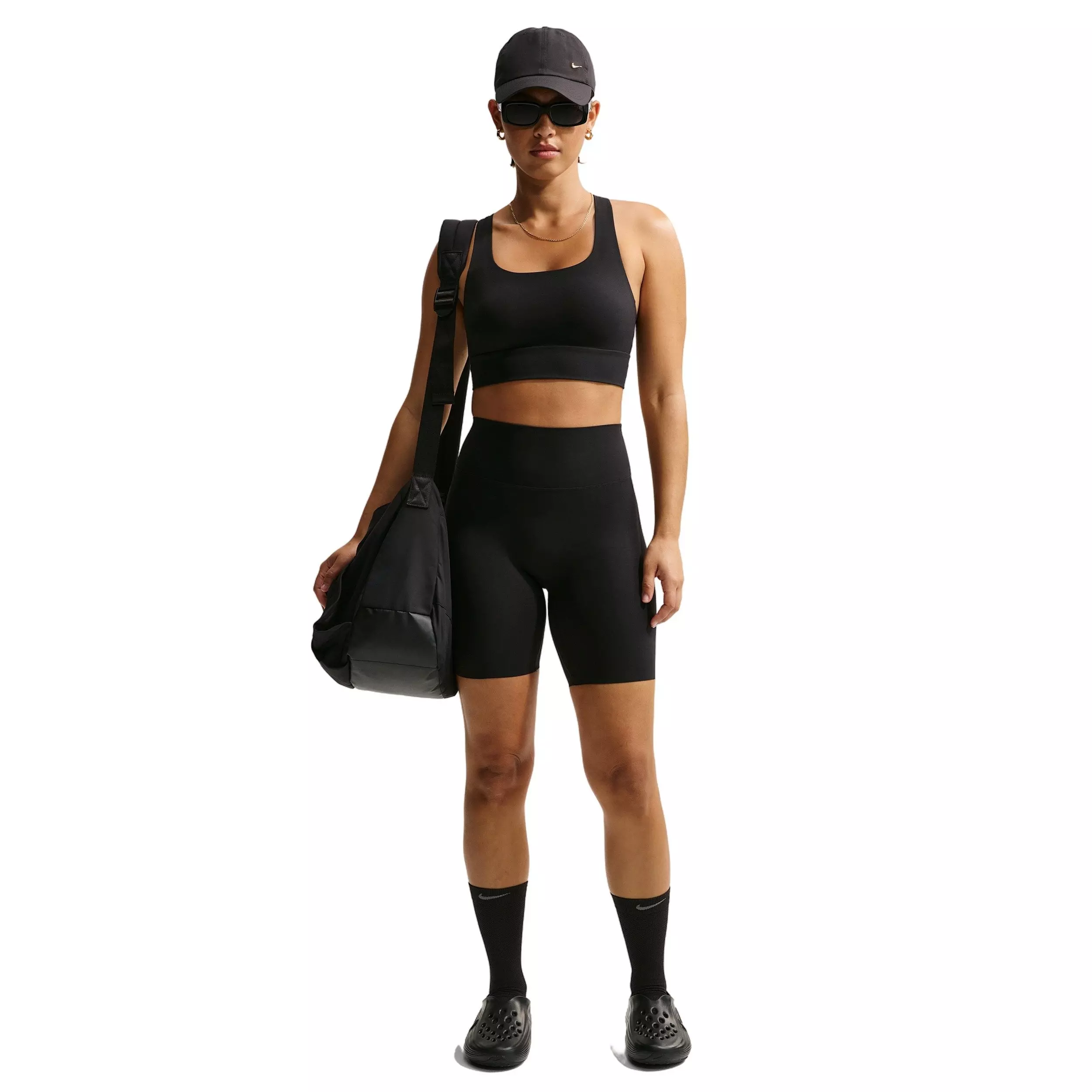 Nike Women's Zenvy Light-Support Padded Longline Sports Bra -Black - BLACK