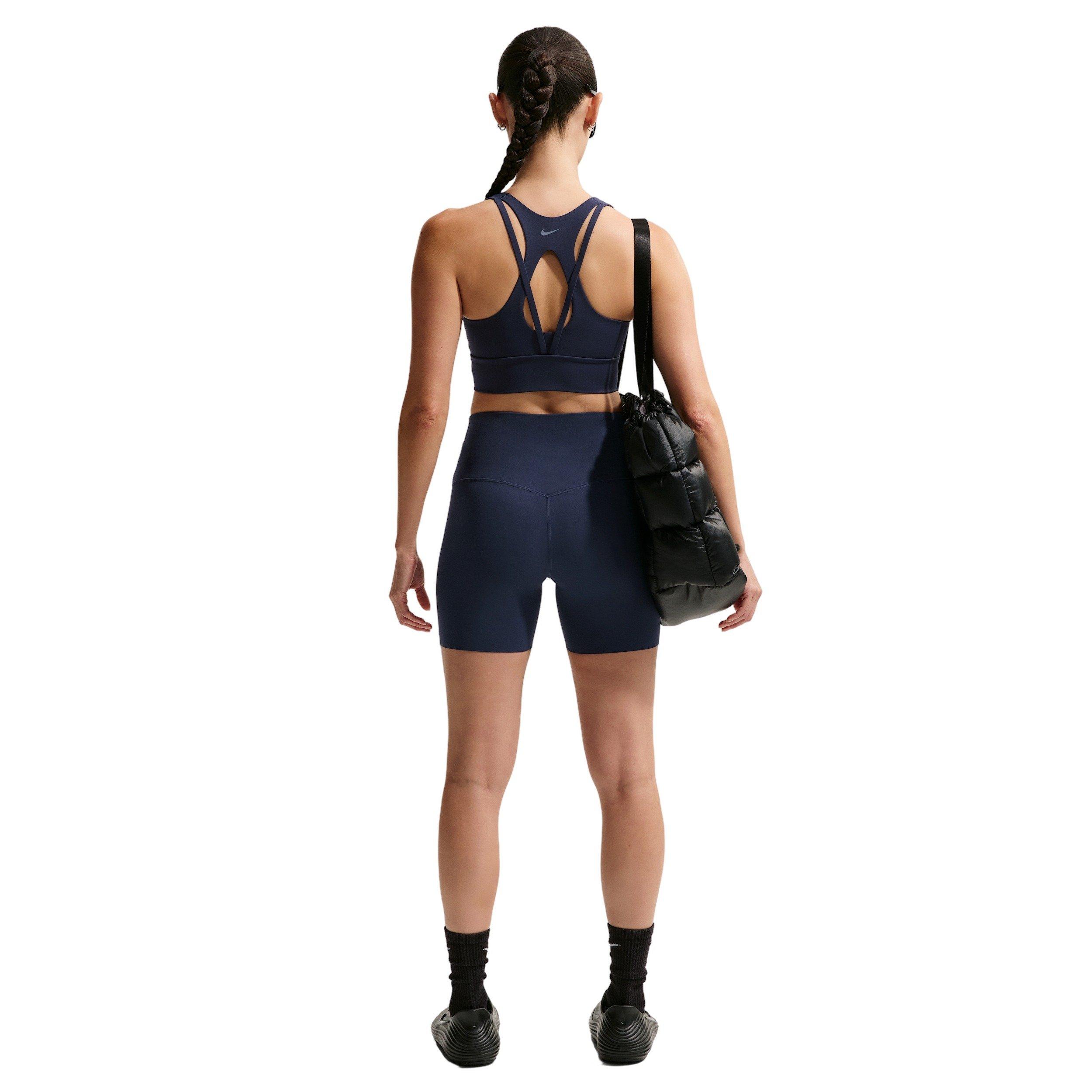 Nike Women's Zenvy Light-Support Padded Longline Sports Bra -Navy - NAVY Thumbnail View 5