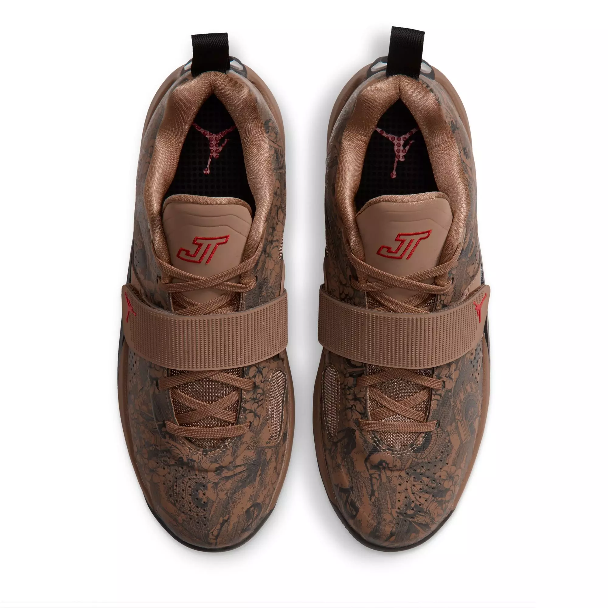 Jordan Tatum 5 "Laser" Men's Basketball Shoe - LEGEND DK BROWN/UNIVERSITY RED