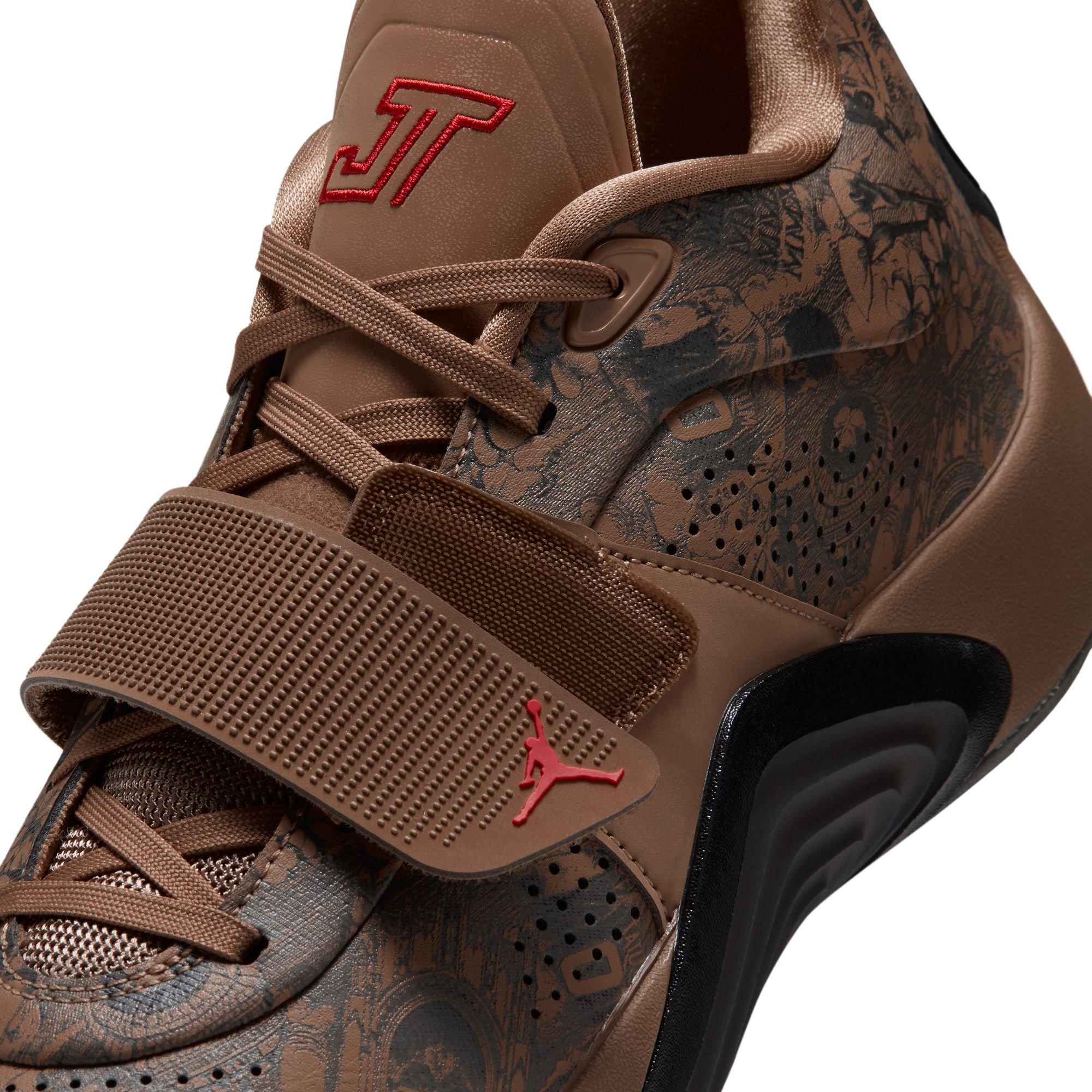 Jordan Tatum 5 "Laser" Men's Basketball Shoe - LEGEND DK BROWN/UNIVERSITY RED