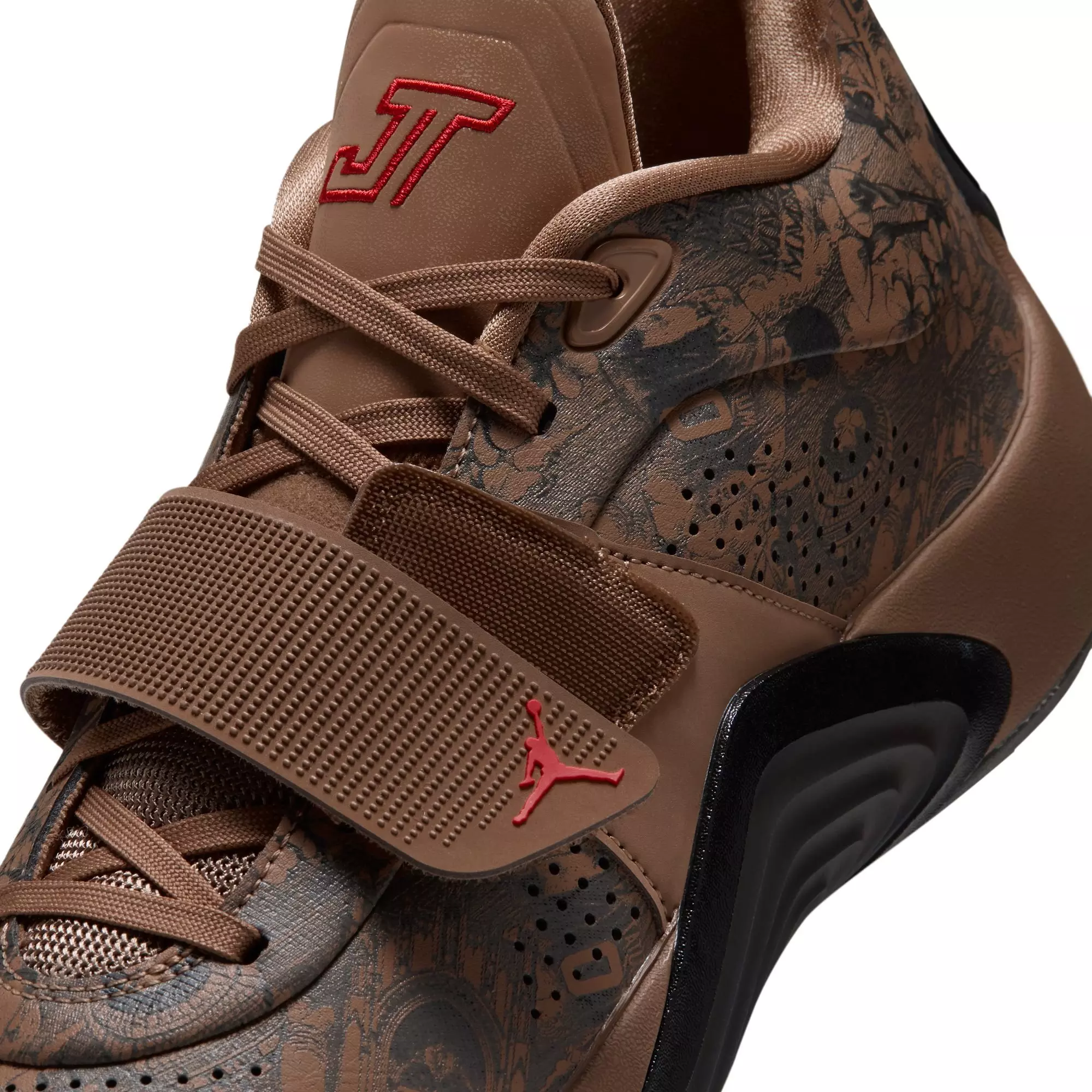 Jordan Tatum 5 "Laser" Men's Basketball Shoe - LEGEND DK BROWN/UNIVERSITY RED
