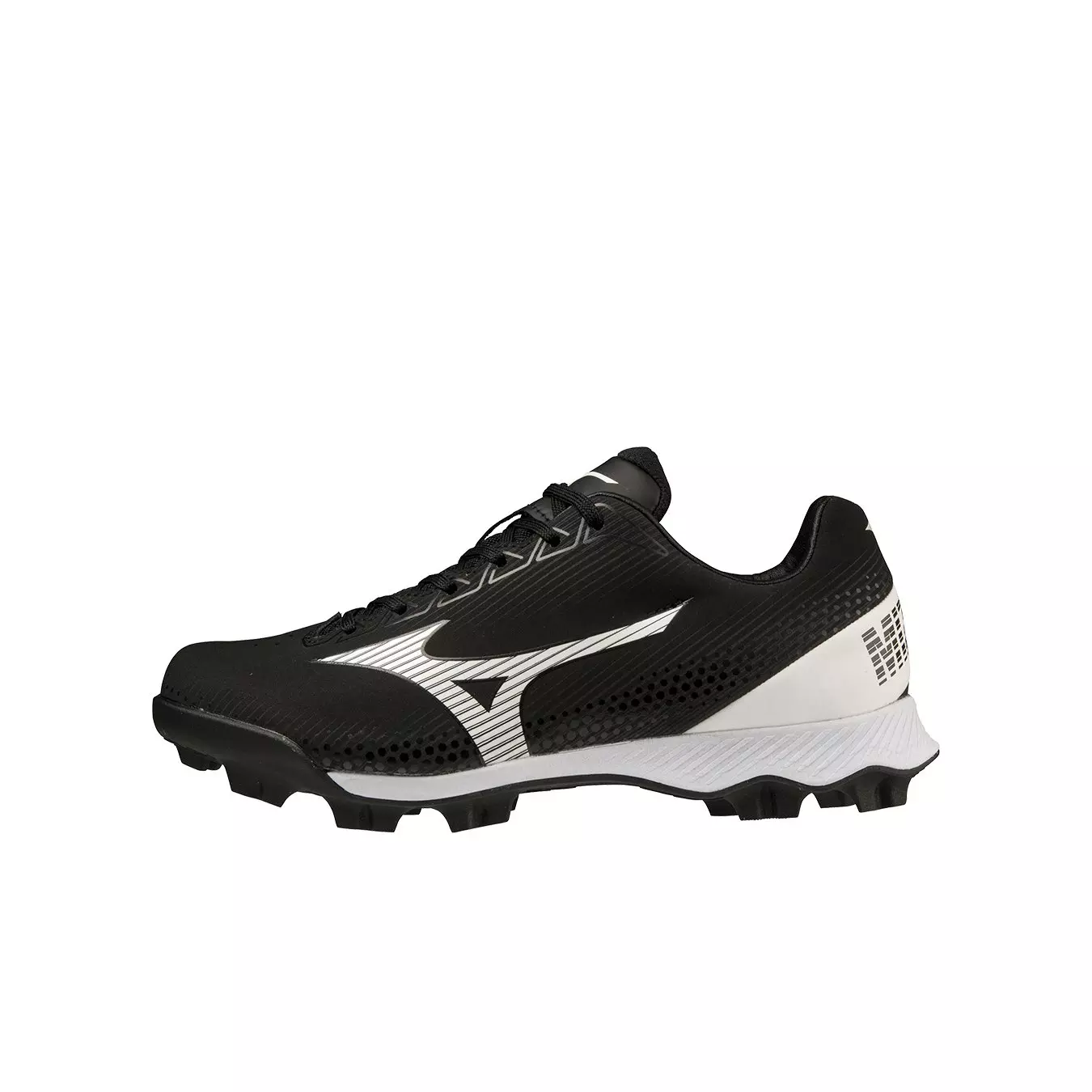 Mizuno Wave Finch LightRevo "Black/White" Grade School Girls' Softball Cleat - BLACK/WHITE