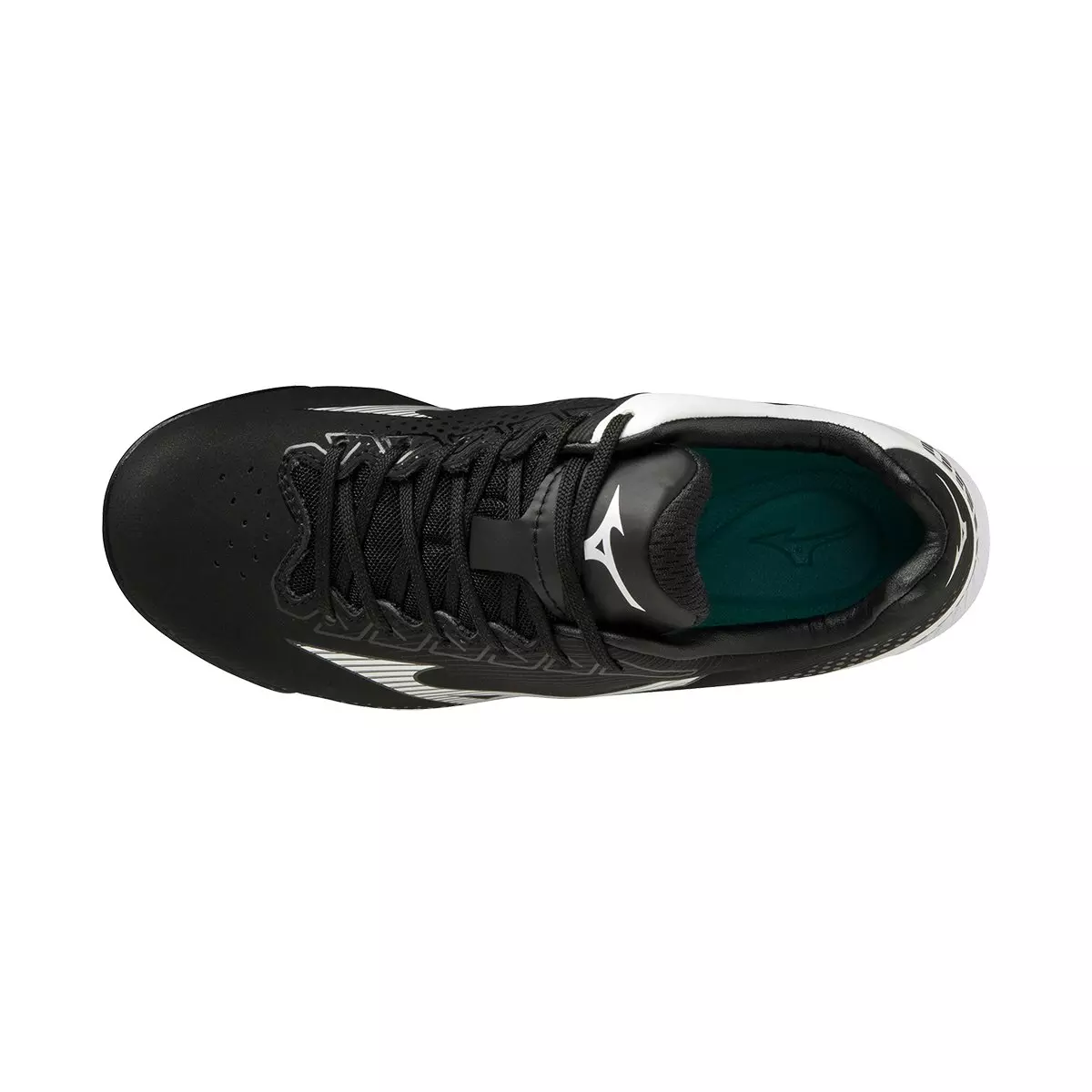 Mizuno Wave Finch LightRevo "Black/White" Grade School Girls' Softball Cleat - BLACK/WHITE