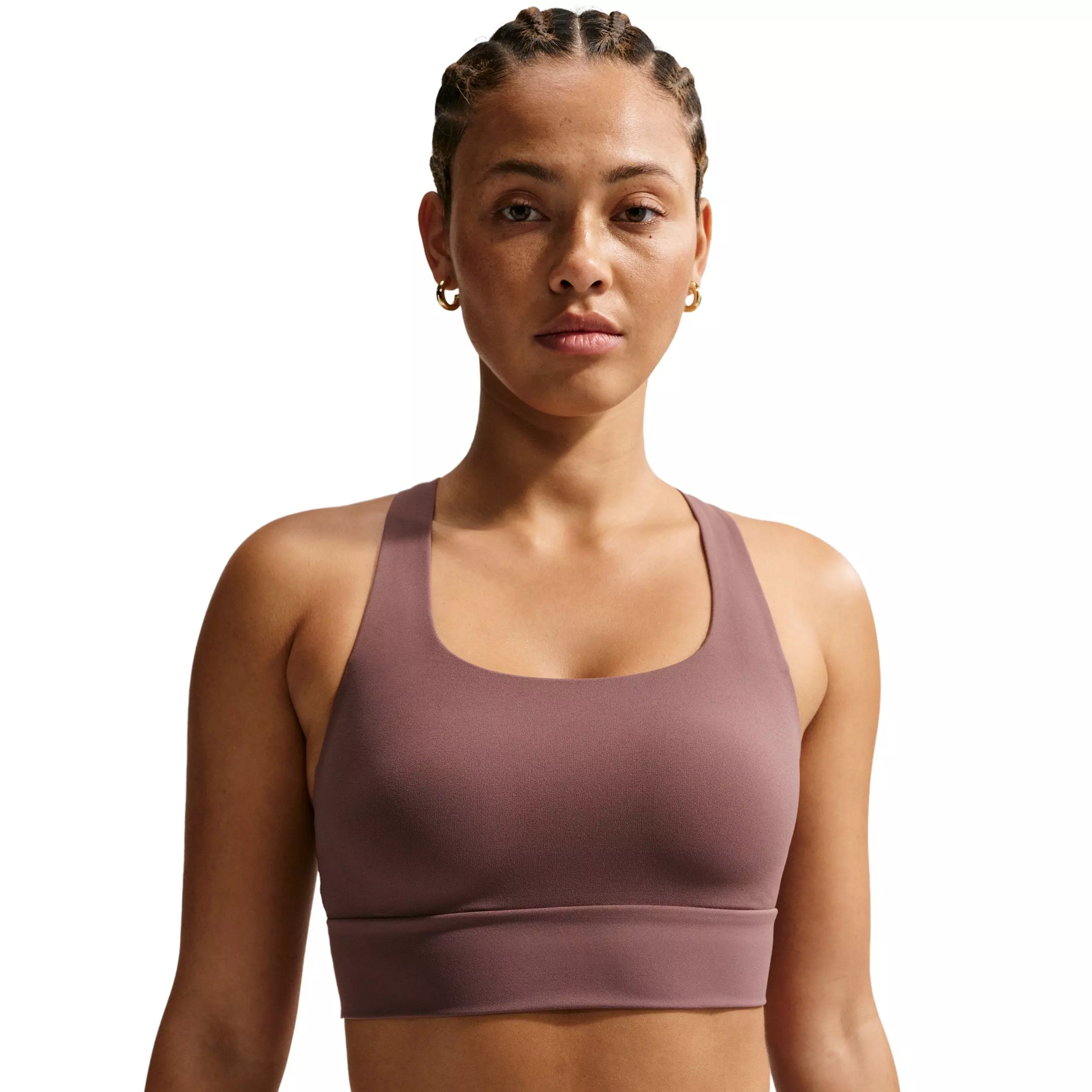Nike Women's Zenvy Light-Support Padded Longline Sports Bra - Tattoo Purple - TATTOO PURPLE
