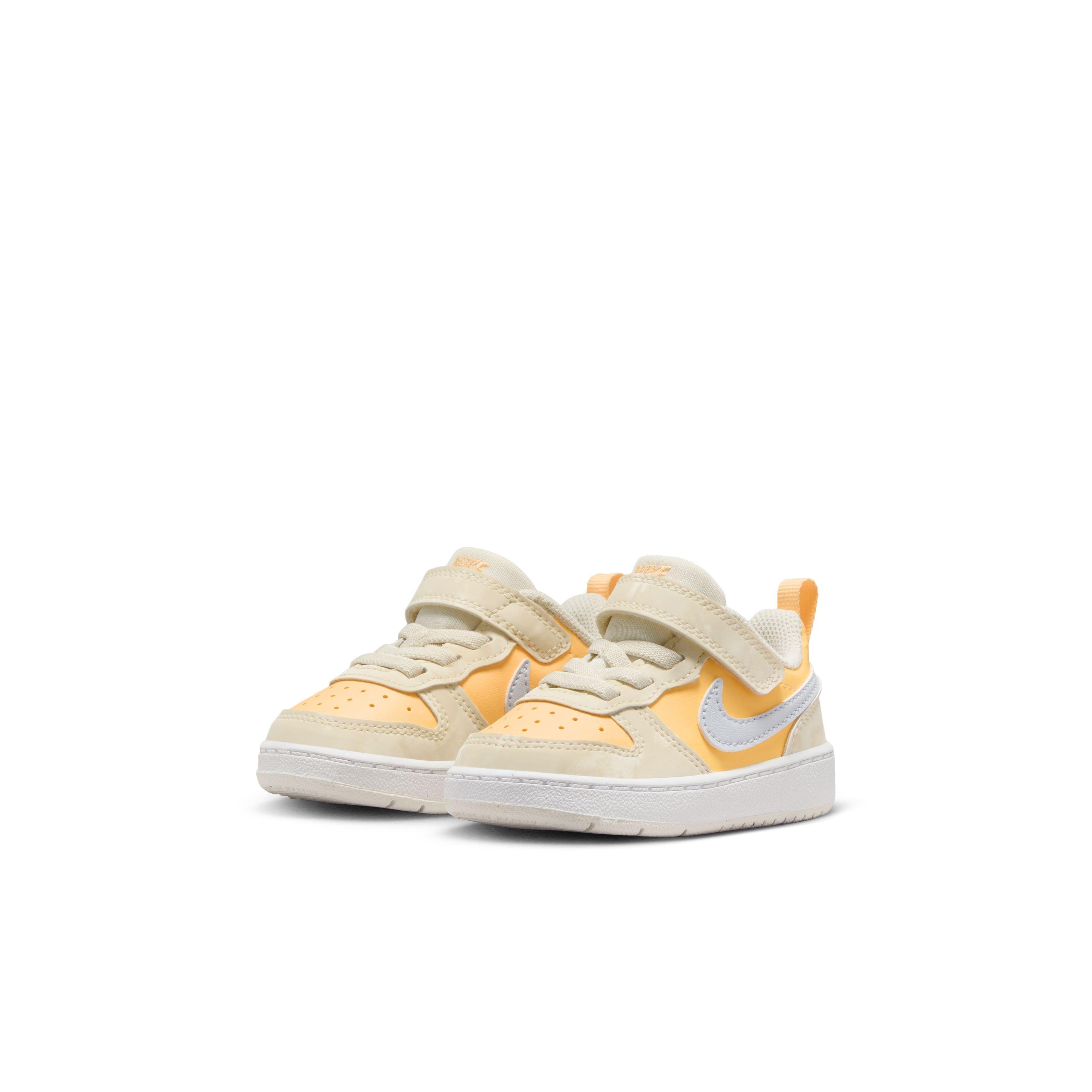 Nike Court Borough Low Recraft "Beige/Light Orange/White" Infant Girls' Shoe - BEIGE/LT ORANGE/WHITE Thumbnail View 3