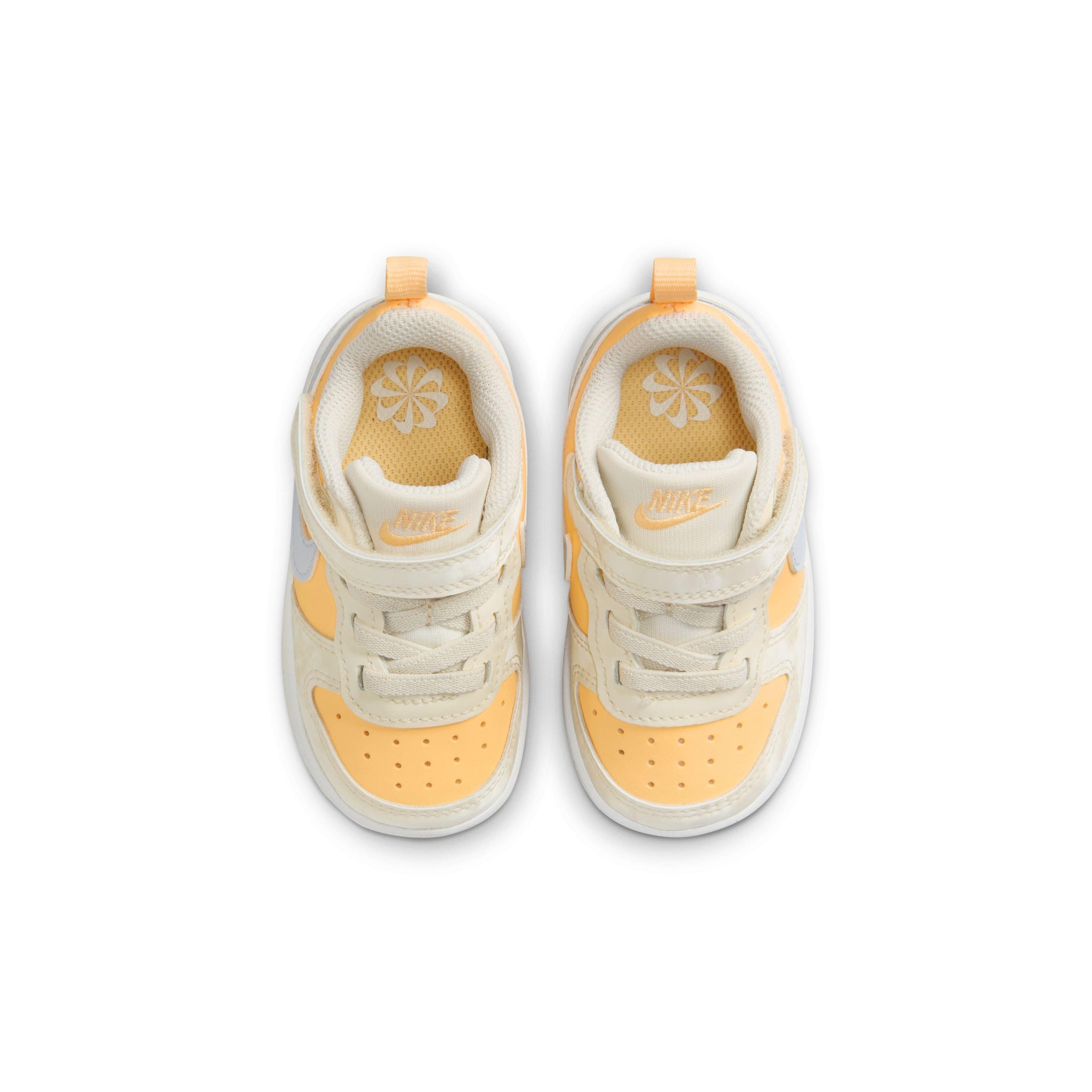 Nike Court Borough Low Recraft "Beige/Light Orange/White" Infant Girls' Shoe - BEIGE/LT ORANGE/WHITE Thumbnail View 4