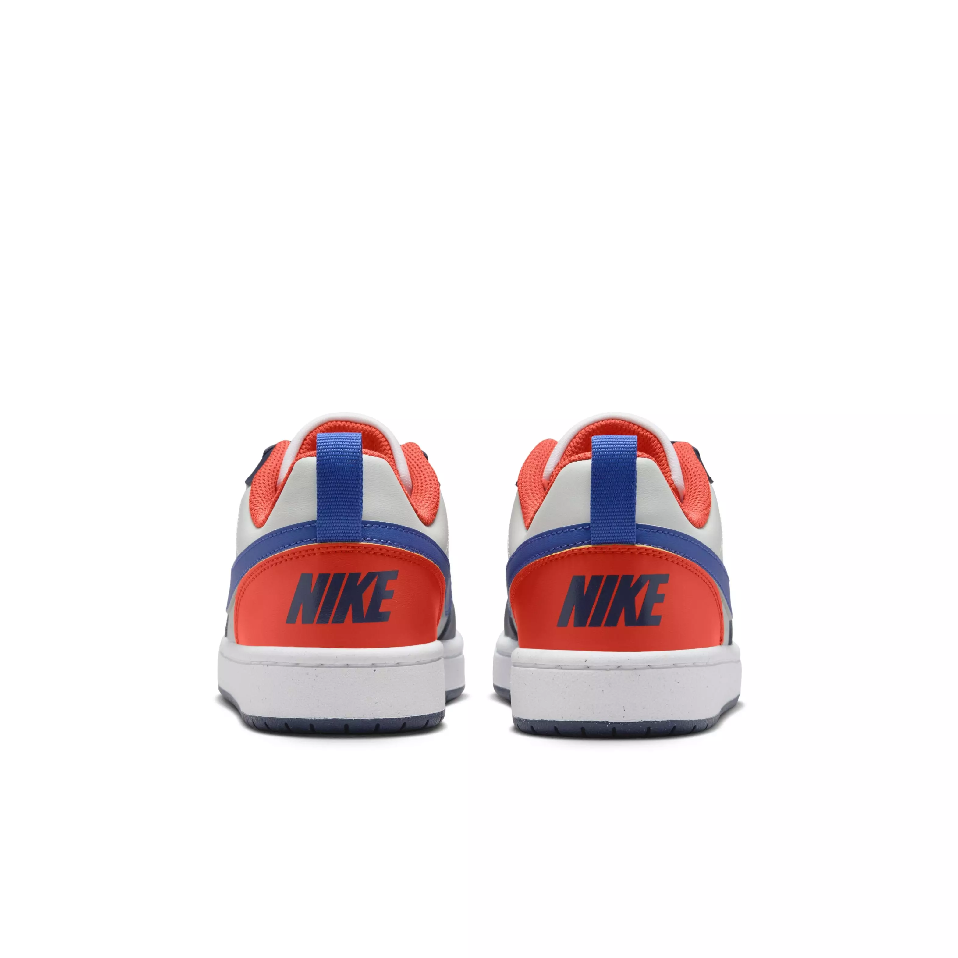Nike Court Borough Low Recraft "Navy/Orange/Light Silver/Hyper Royal" Grade School Boys' Shoe - NAVY/ORANGE/LT SILVER/ROYAL