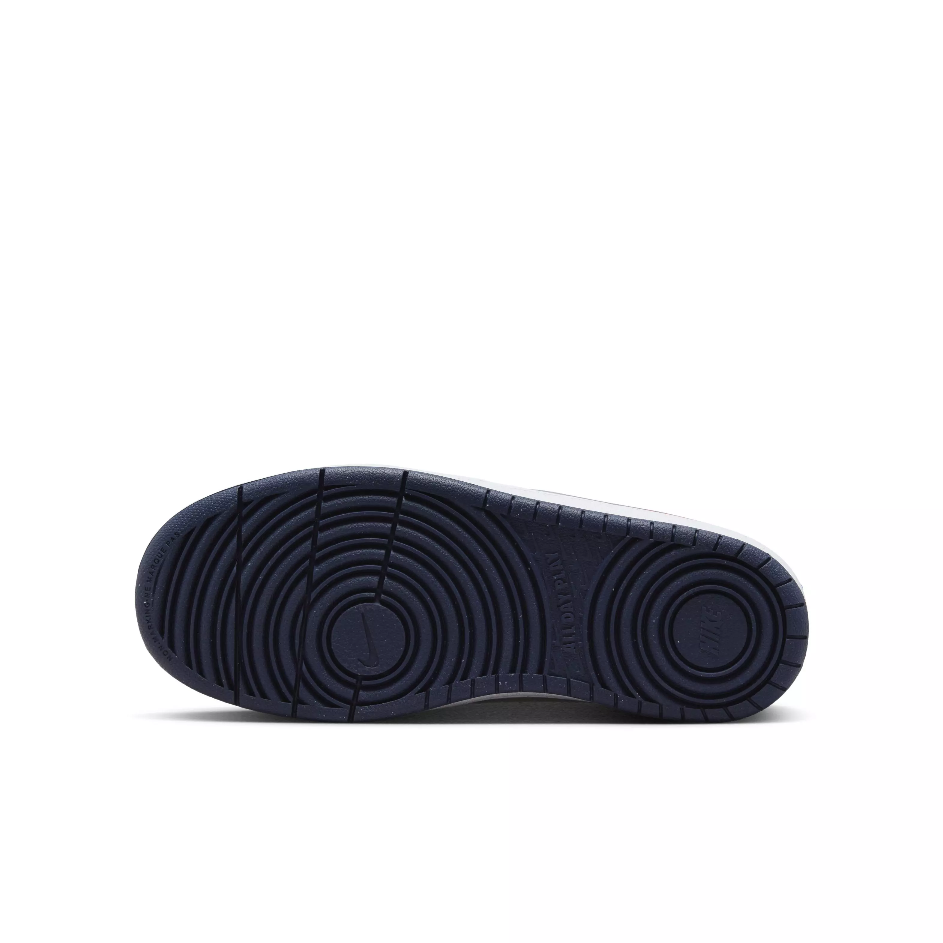 Nike Court Borough Low Recraft "Navy/Orange/Light Silver/Hyper Royal" Grade School Boys' Shoe - NAVY/ORANGE/LT SILVER/ROYAL