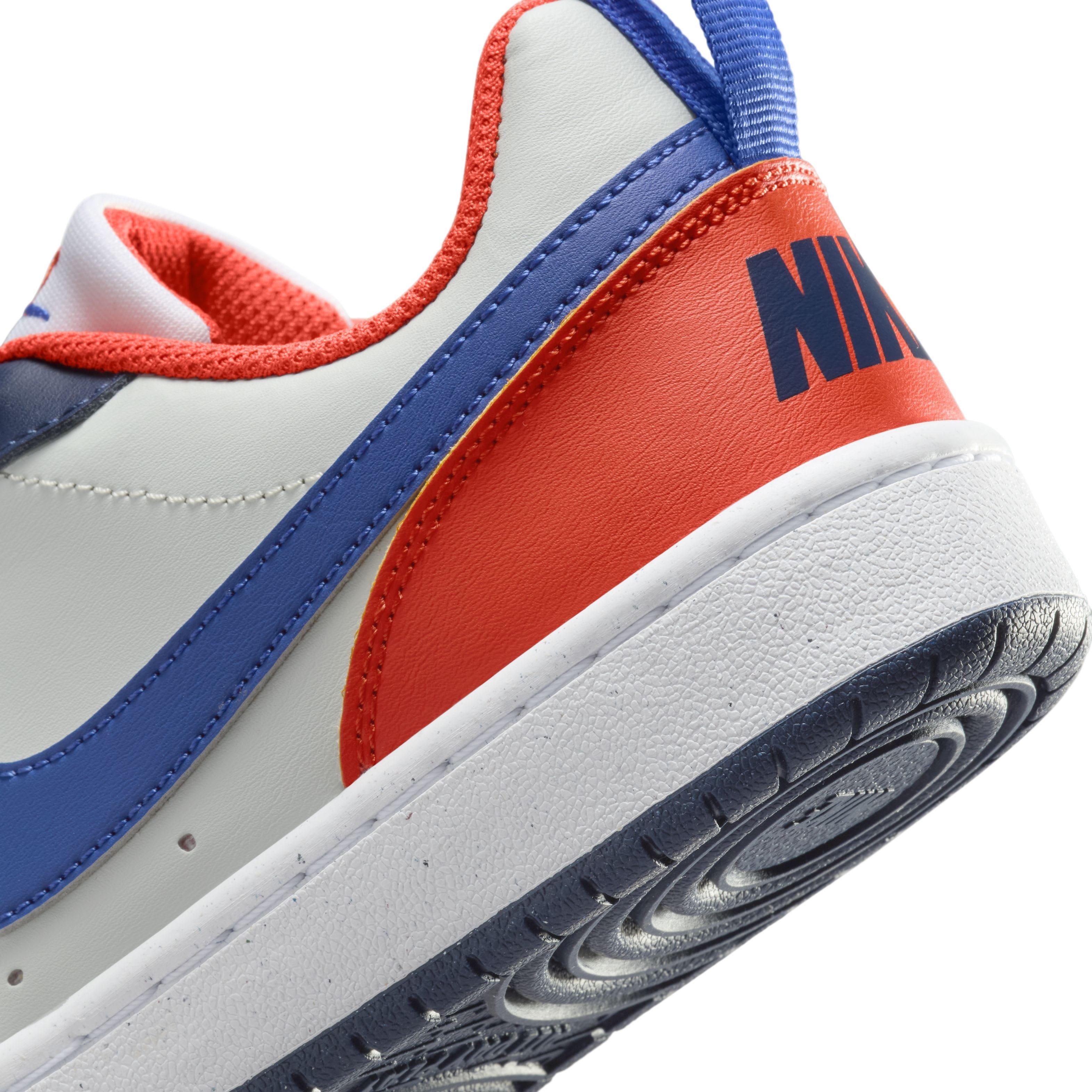Nike Court Borough Low Recraft Grade School Boys' "Navy/Orange/Light Silver/Hyper Royal" Shoe