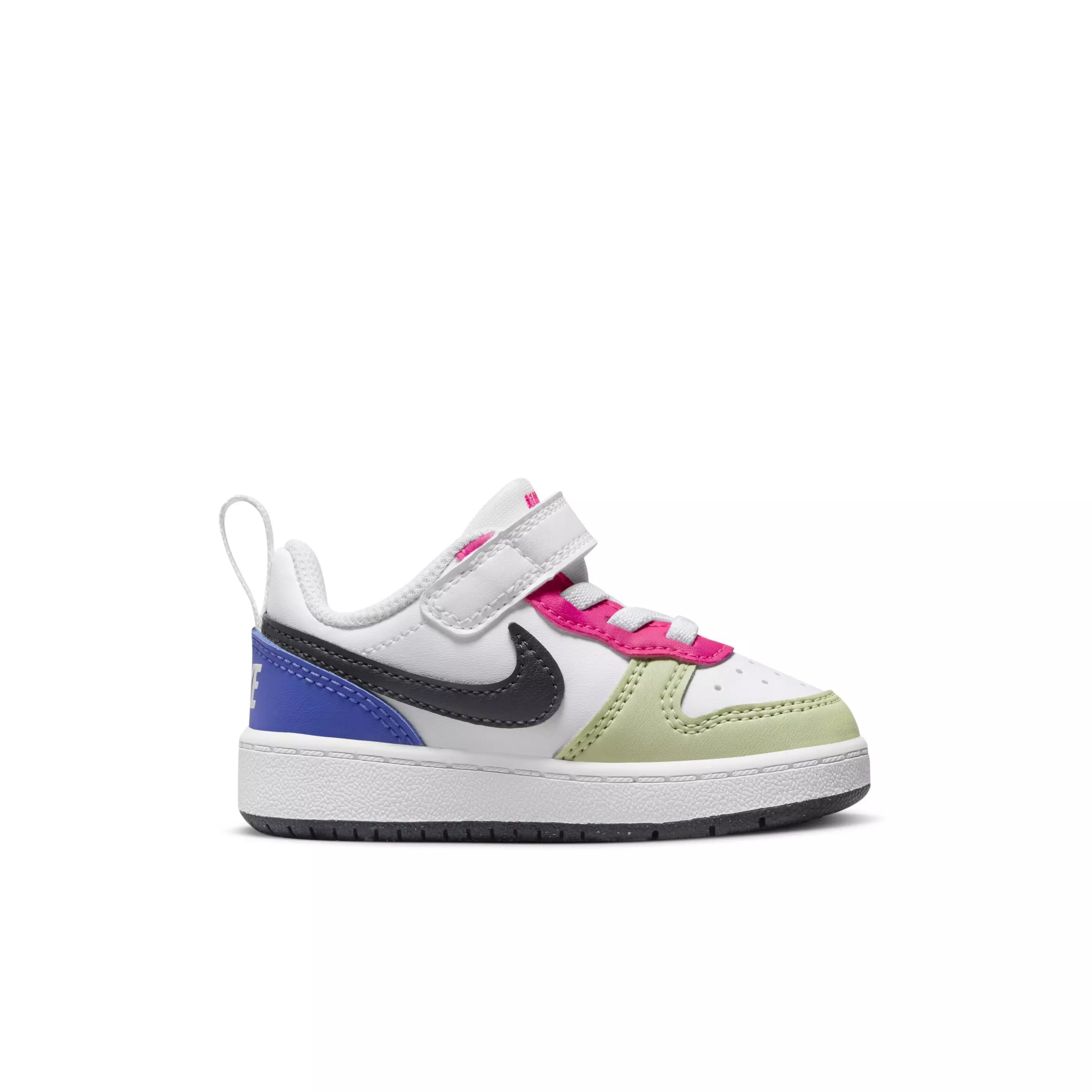 Nike Court Borough Low Recraft "White/Fierce Pink/Light Ultramarine/Dark Obsidian" Infant Kids' Shoe - WHITE/PINK/LT ULTRAMARINE/DK OBSIDIAN