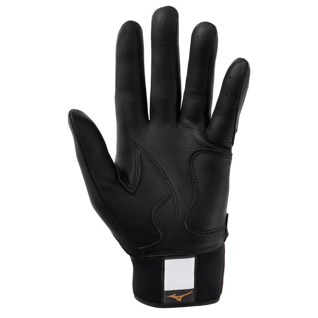 Mizuno Pro Select Baseball Batting Gloves - BLACK Thumbnail View 2