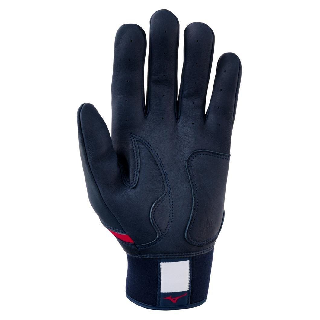 Mizuno Pro Select Baseball Batting Gloves - NAVY/RED Thumbnail View 2