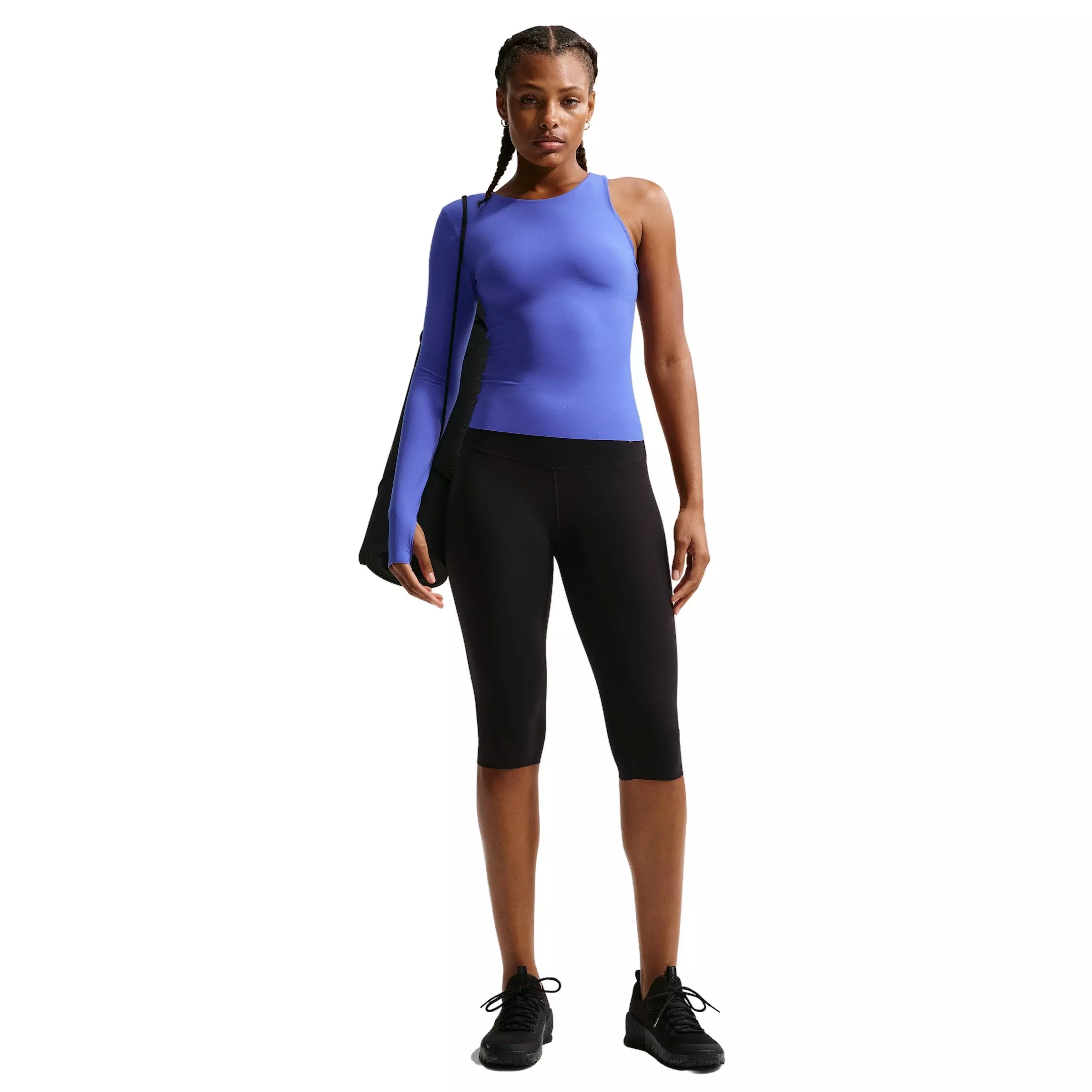 Nike Women's Zenvy Dri-FIT One-Sleeve Top - Sapphire - SAPPHIRE