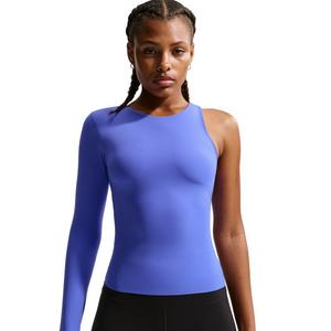 Nike Women's Zenvy Dri-FIT One-Sleeve Top -Sapphire