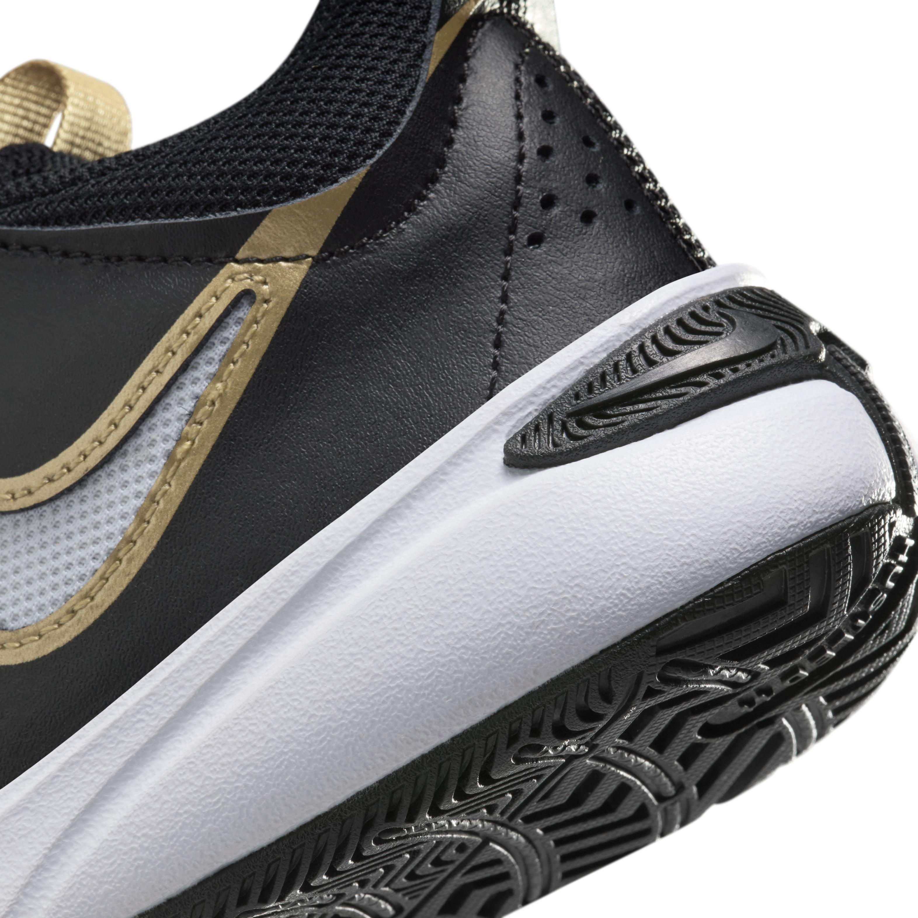 Nike Team Hustle D 11 Preschool Boys' "Black/Anthracite/Gold" Basketball Shoe