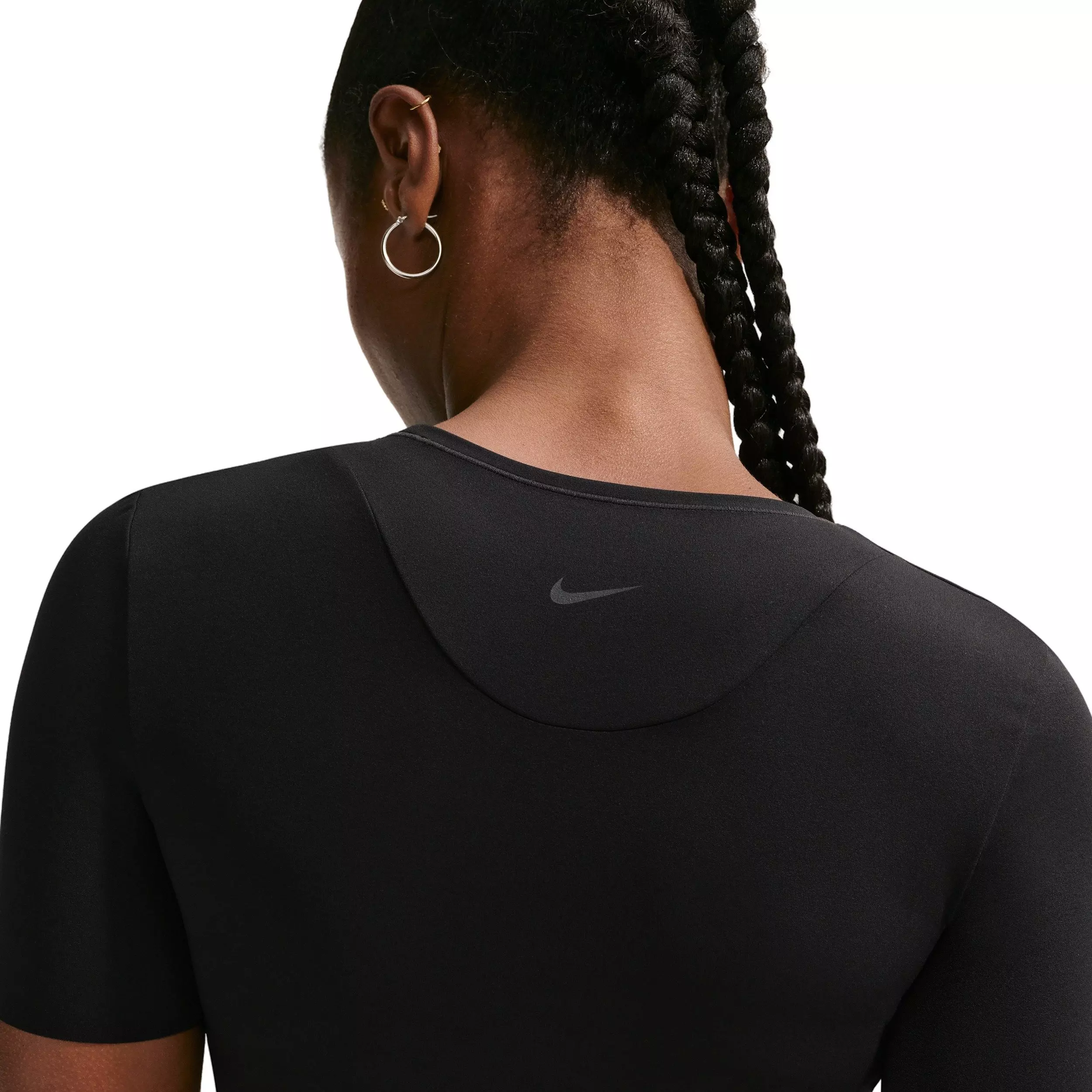 Nike Women's Zenvy Dri-FIT Short-Sleeve Top - Black - BLACK
