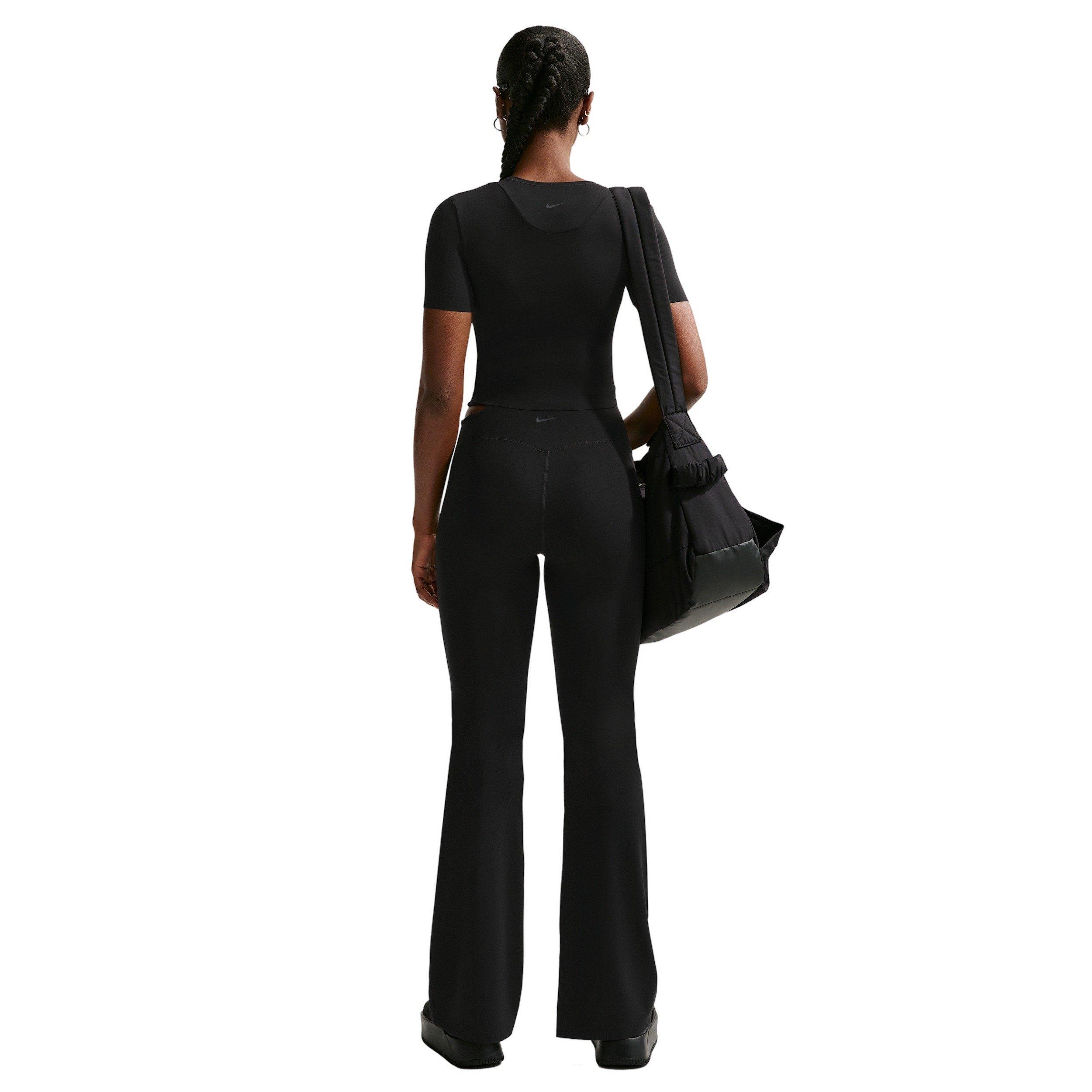 Nike Women's Zenvy Dri-FIT Short-Sleeve Top - Black - BLACK Thumbnail View 5