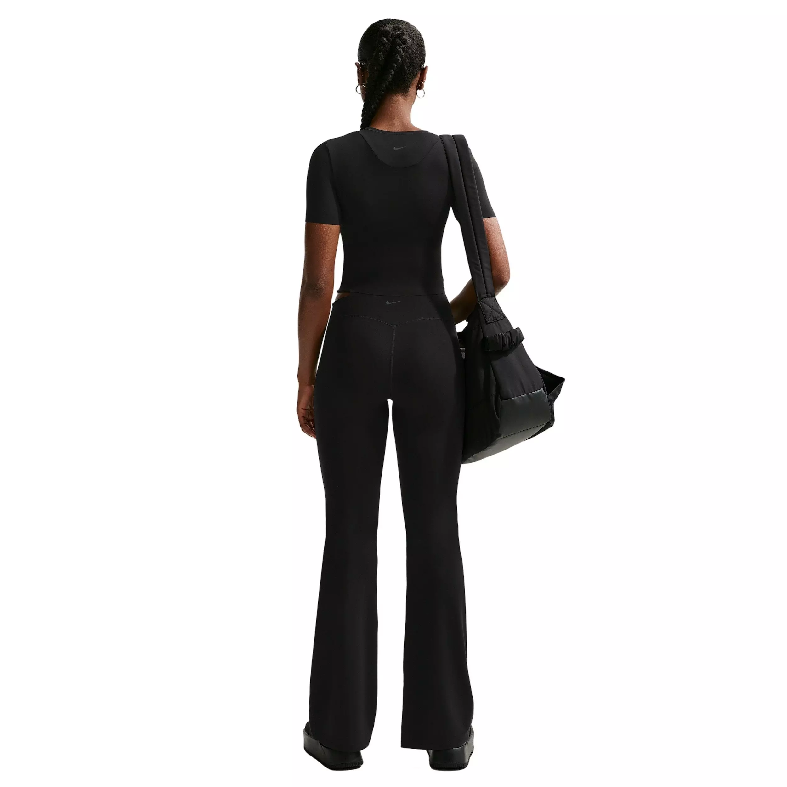 Nike Women's Zenvy Dri-FIT Short-Sleeve Top - Black - BLACK