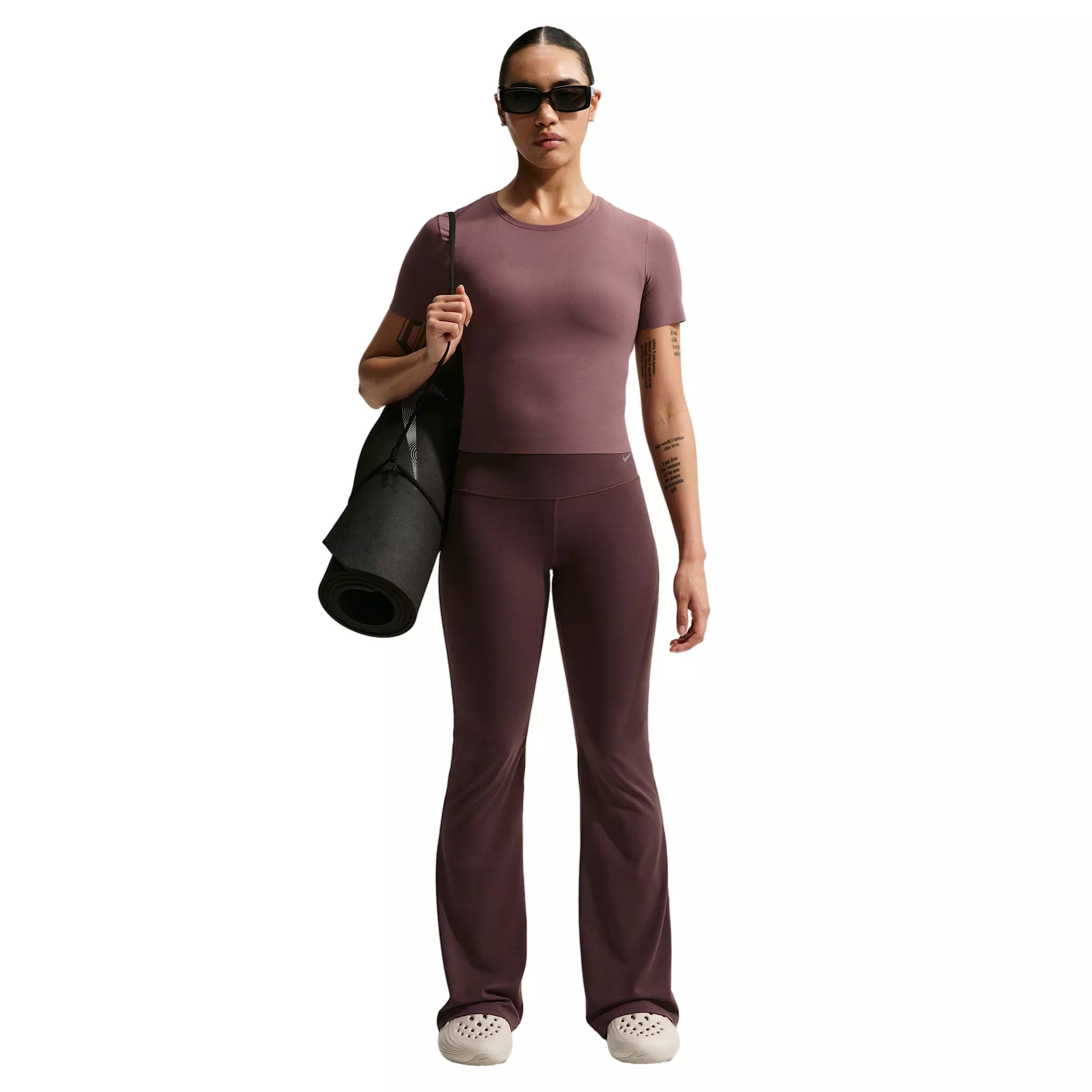 Nike Women's Zenvy Dri-FIT Short-Sleeve Top - Tattoo Purple - TATTOO PURPLE