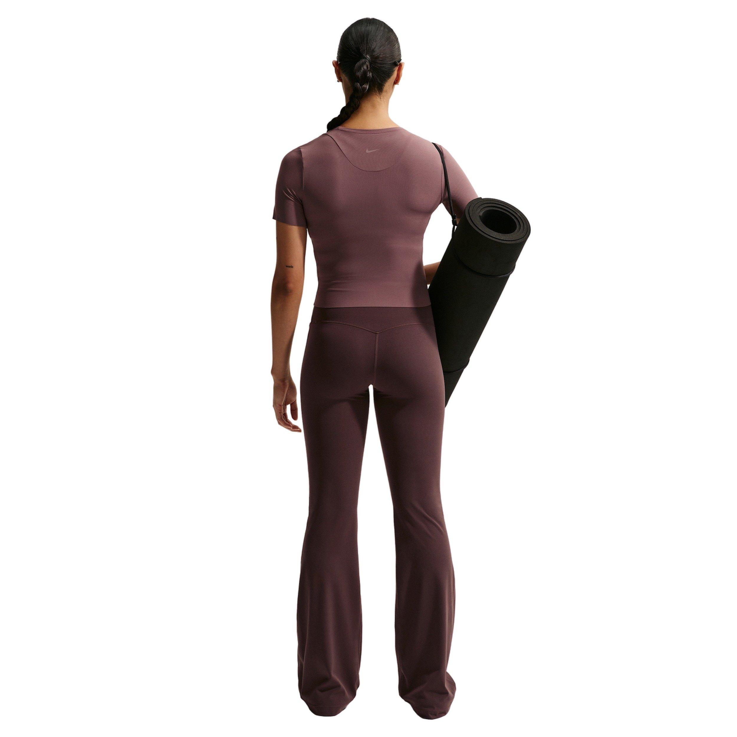 Nike Women's Zenvy Dri-FIT Short-Sleeve Top -Tattoo Purple - TATTOO PURPLE Thumbnail View 5