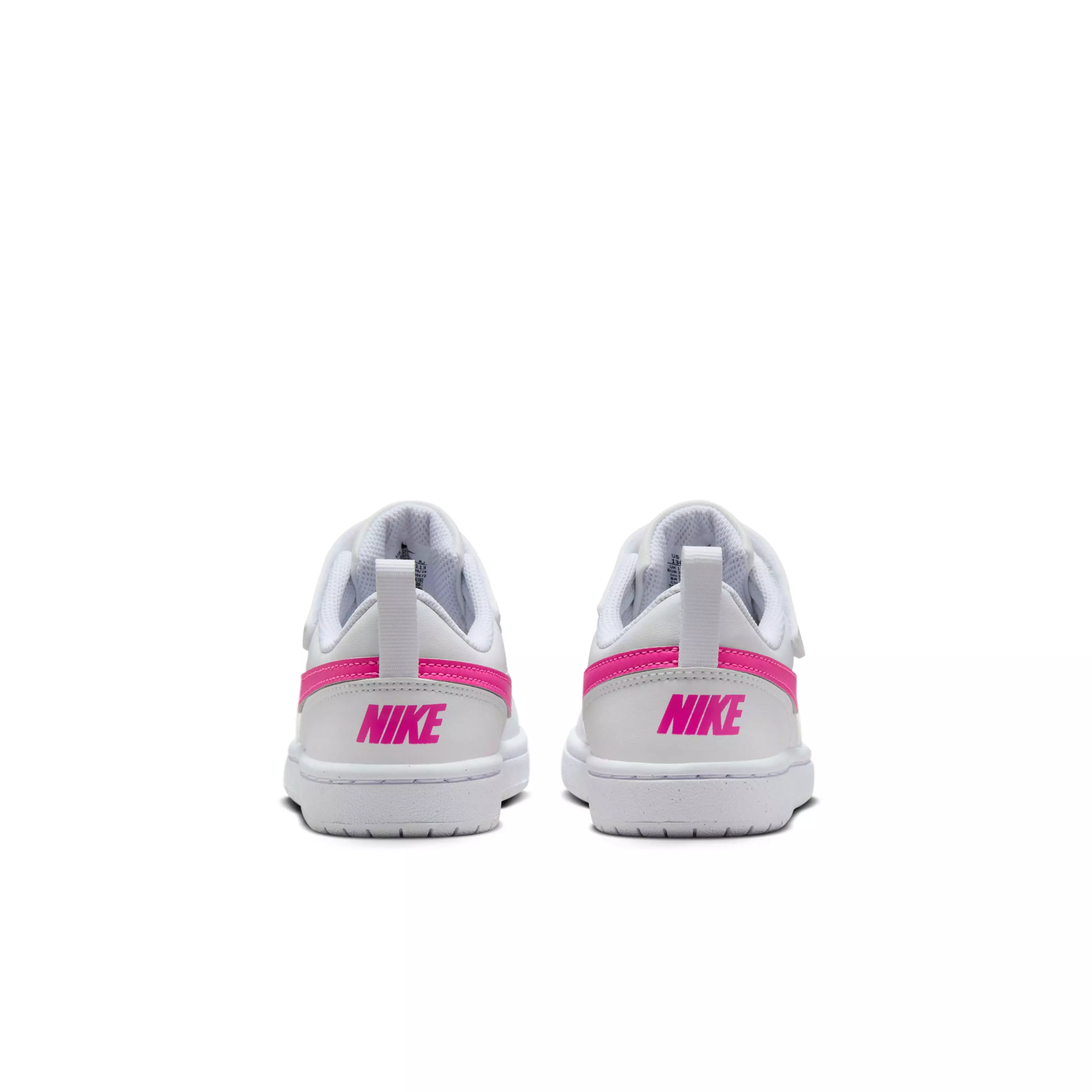 Nike Court Borough Low Recraft "White/Laser Fuchsia" Preschool Girls' Shoe - WHITE/FUCHSIA