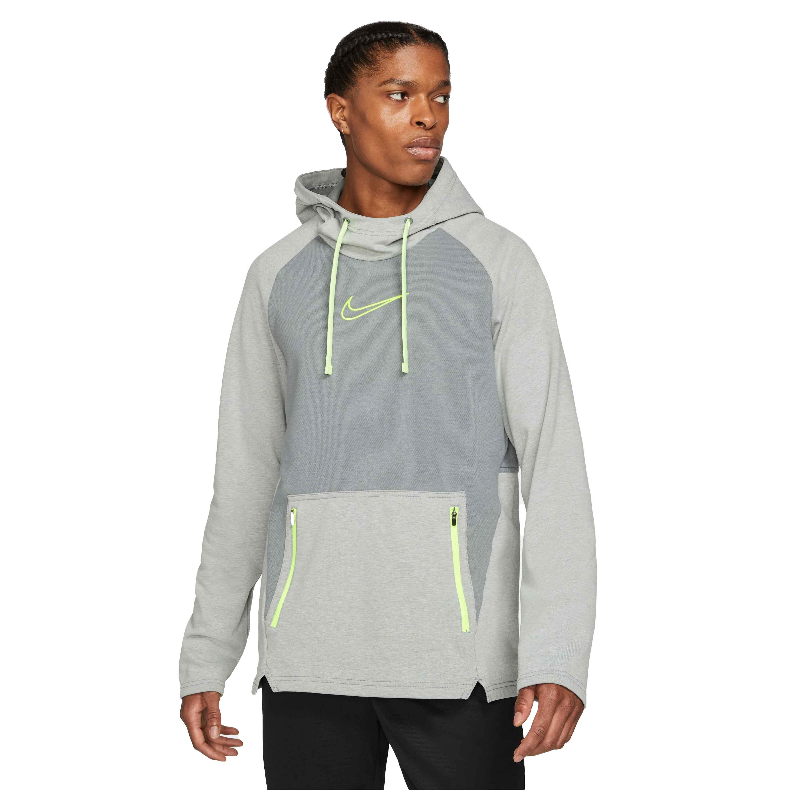 Nike Men's "Grey" Therma-FIT Top Novelty Pullover Training Hoodie - GREY Thumbnail View 1