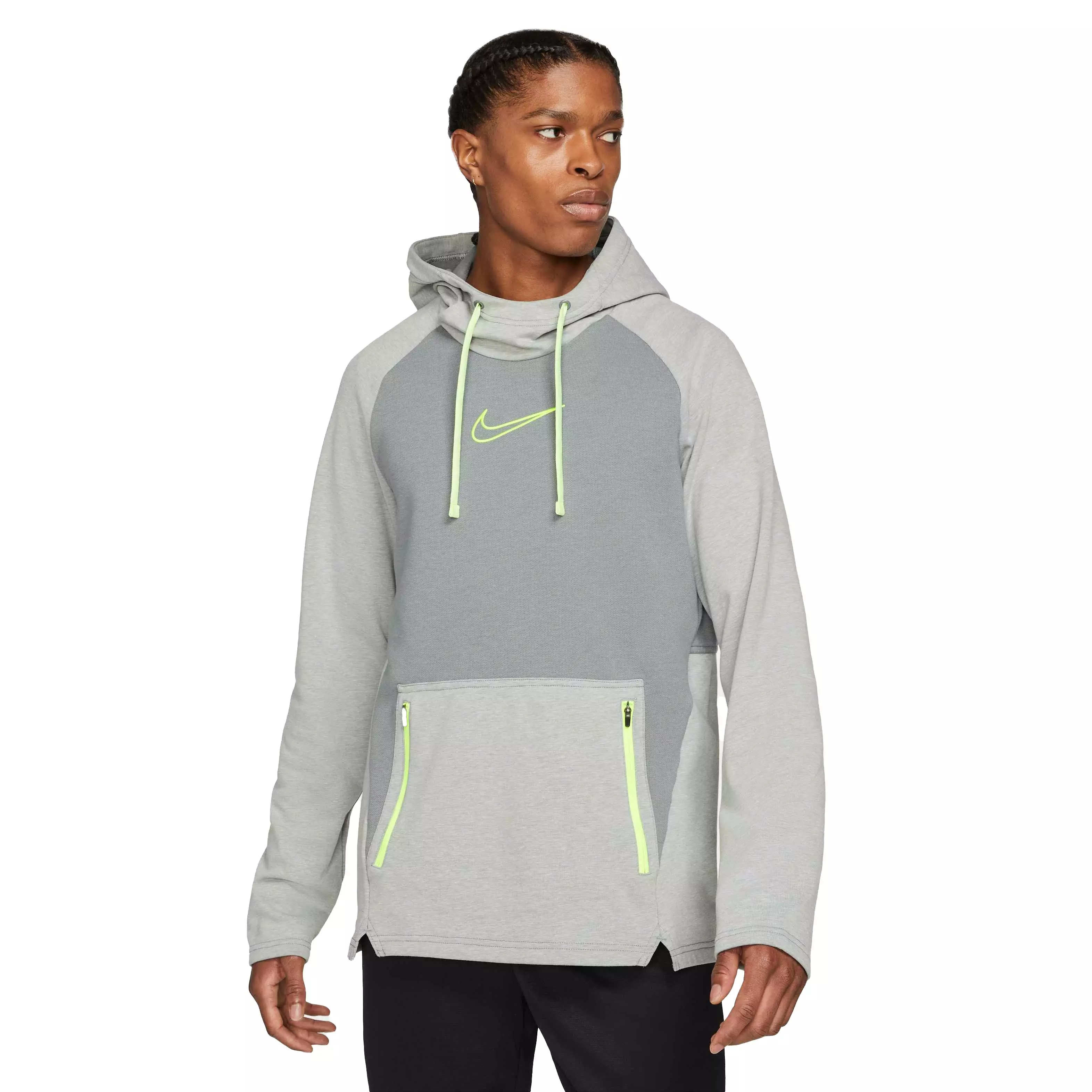 Nike Men's "Grey" Therma-FIT Top Novelty Pullover Training Hoodie - GREY