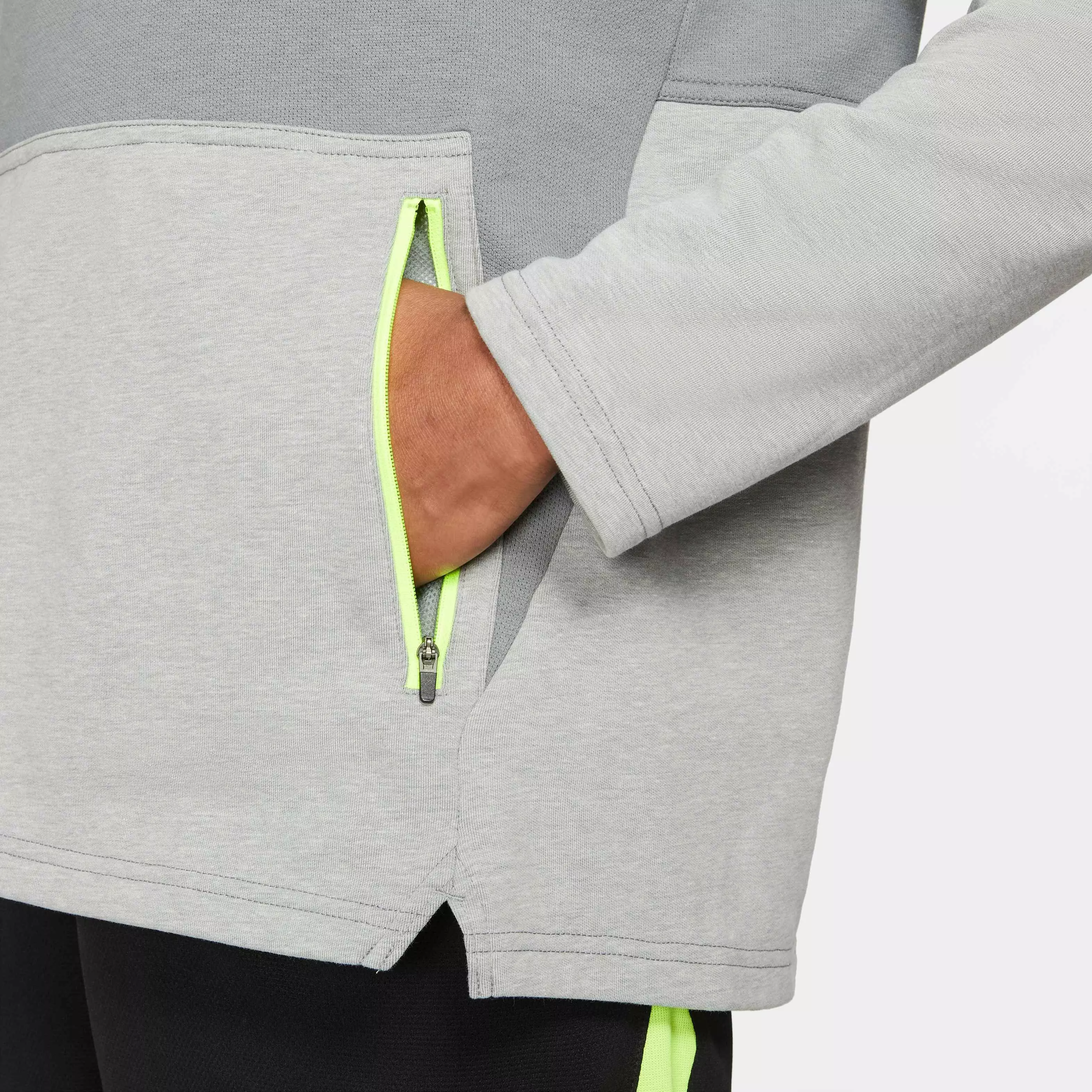 Nike Men's "Grey" Therma-FIT Top Novelty Pullover Training Hoodie - GREY