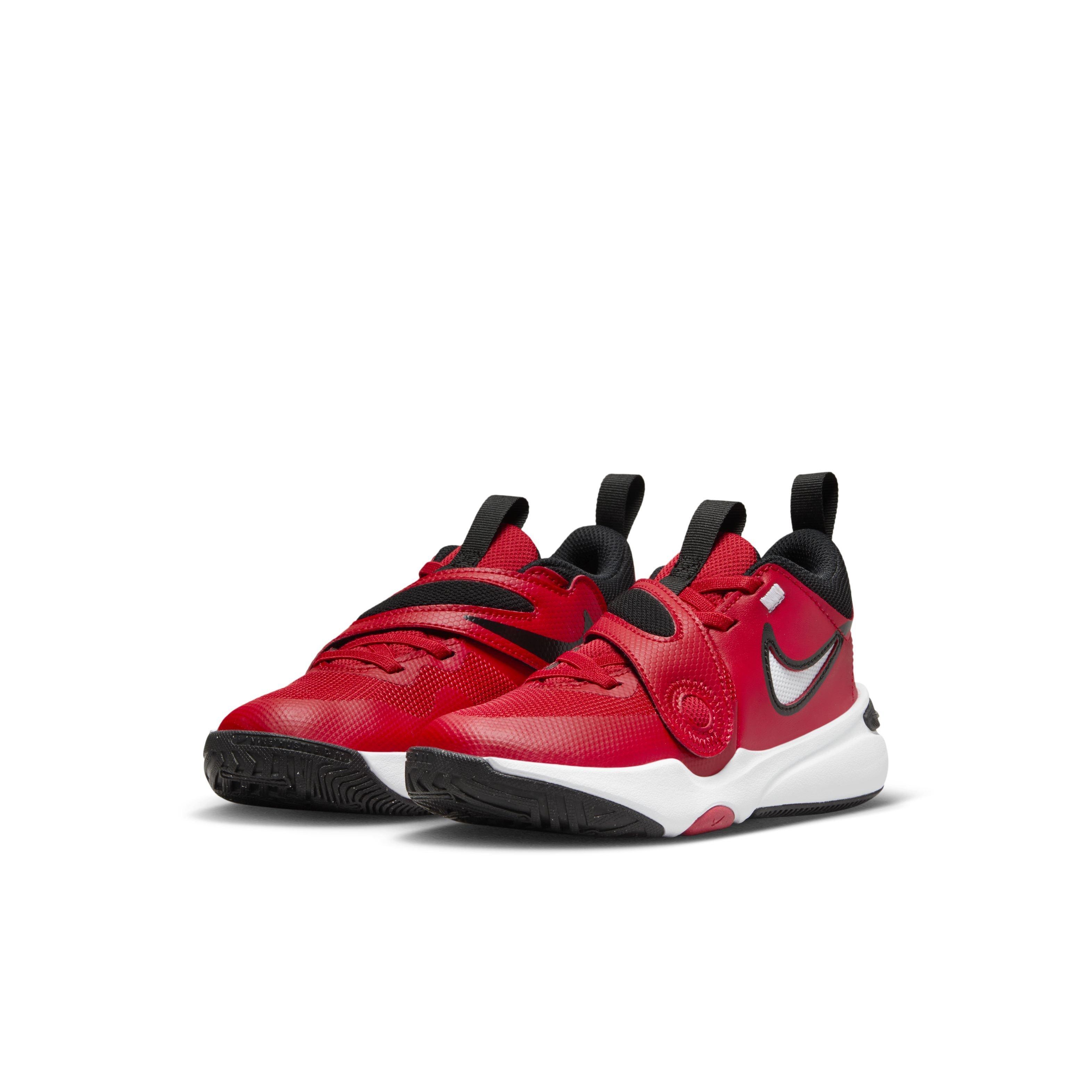 Nike Team Hustle D 11 Preschool Boys' "Red/Black/White" Basketball Shoe