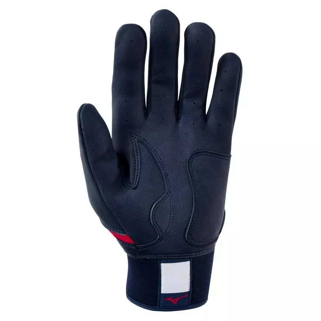 Mizuno Youth Pro Select Baseball Batting Gloves - NAVY/RED