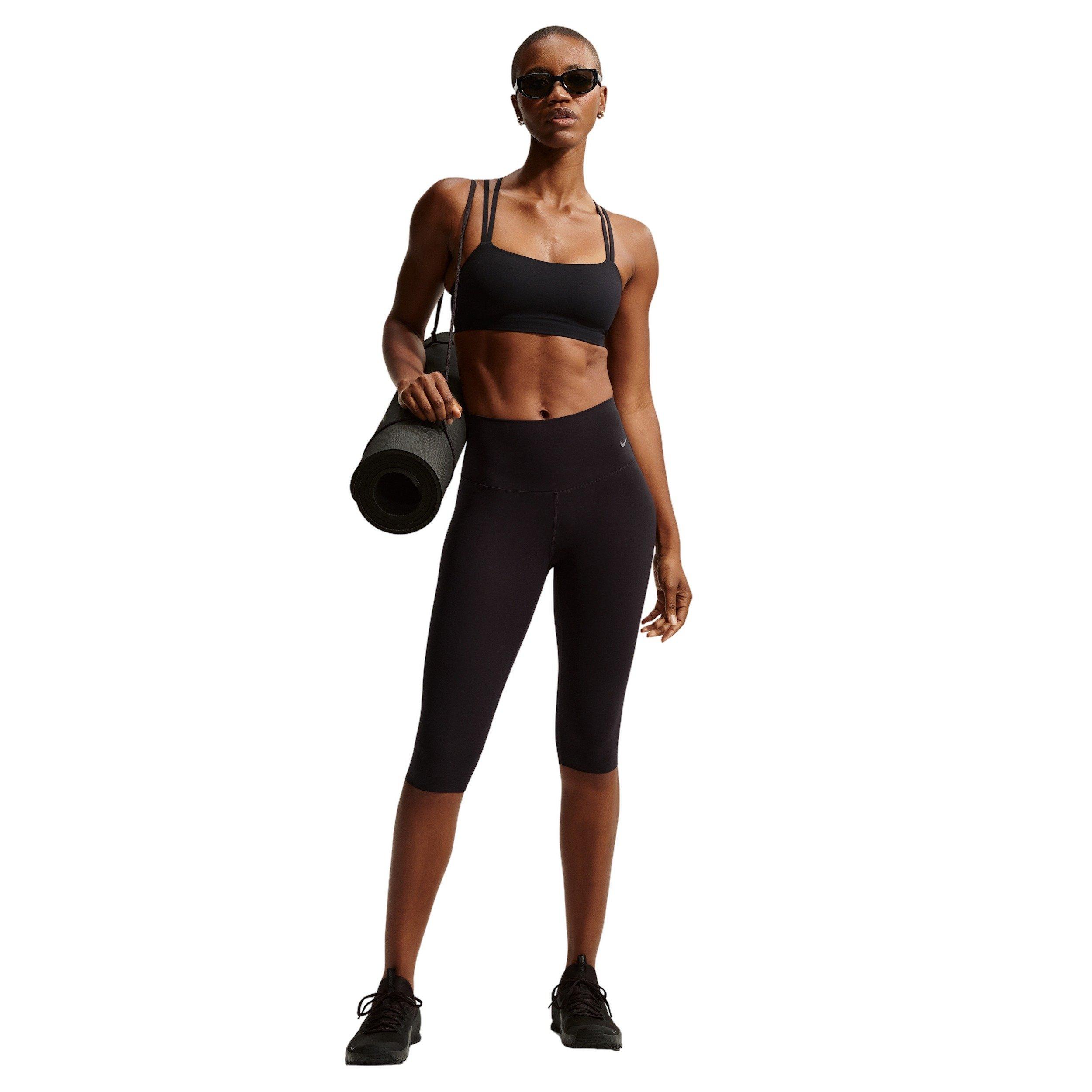 Nike Women's Zenvy Strappy Light-Support Padded Sports Bra - Black - BLACK Thumbnail View 4