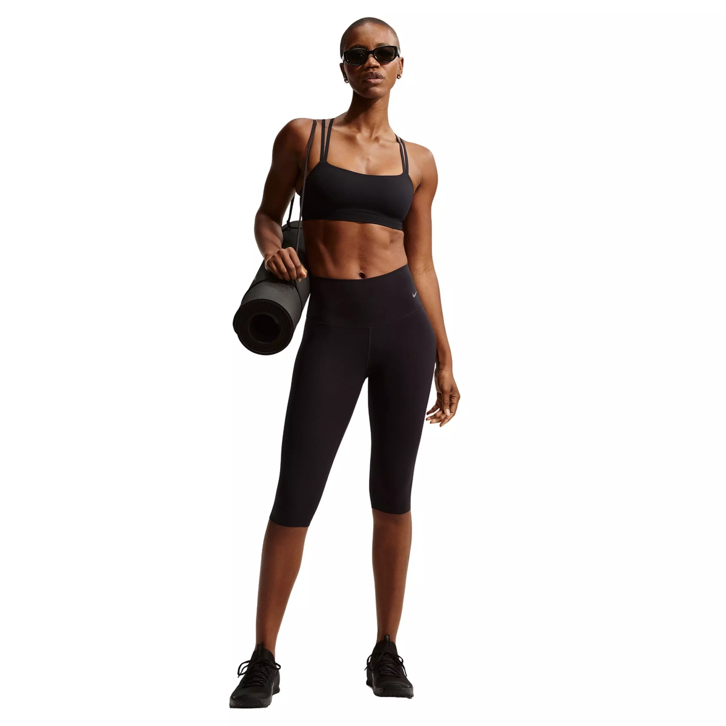 Nike Women's Zenvy Strappy Light-Support Padded Sports Bra - Black - BLACK