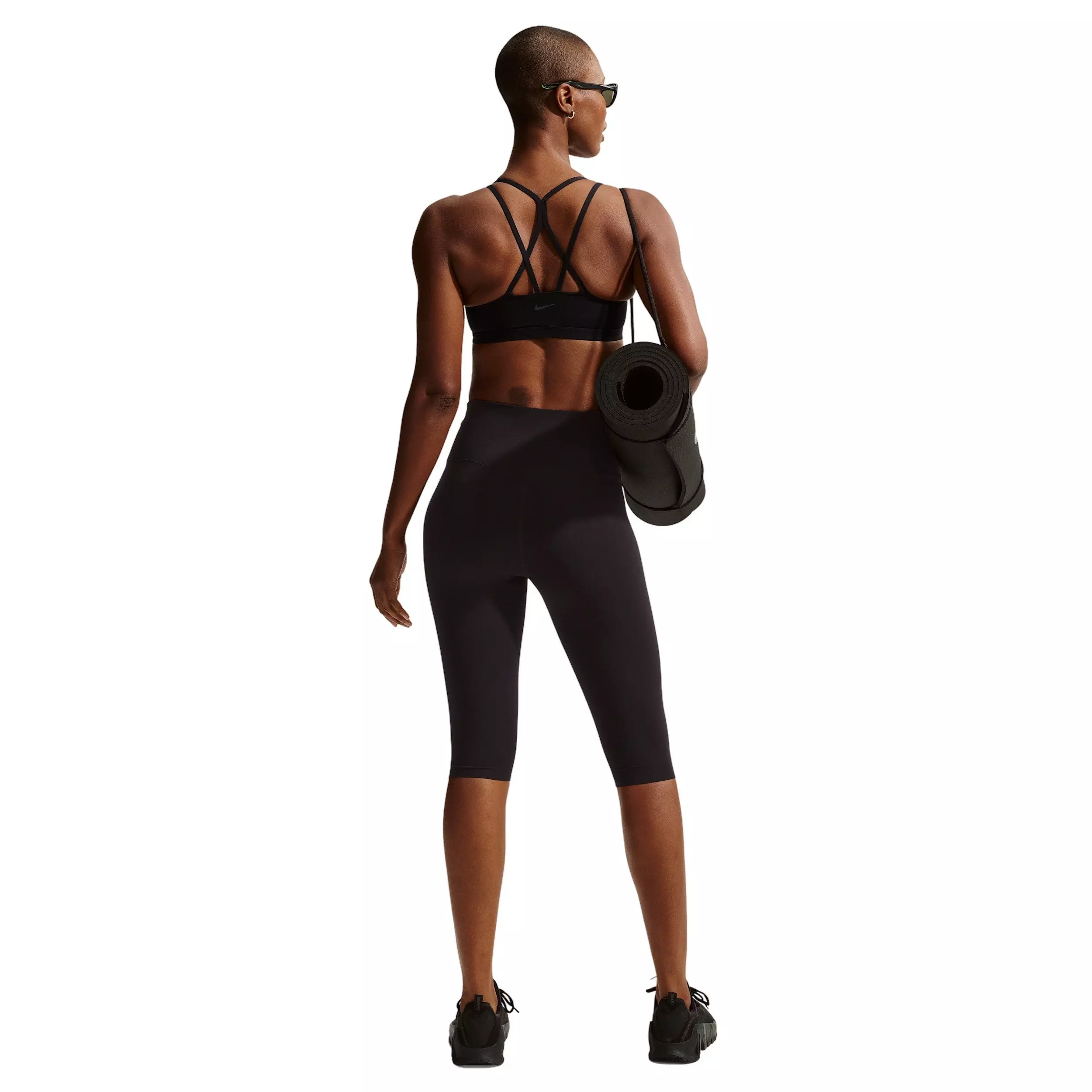 Nike Women's Zenvy Strappy Light-Support Padded Sports Bra - Black - BLACK