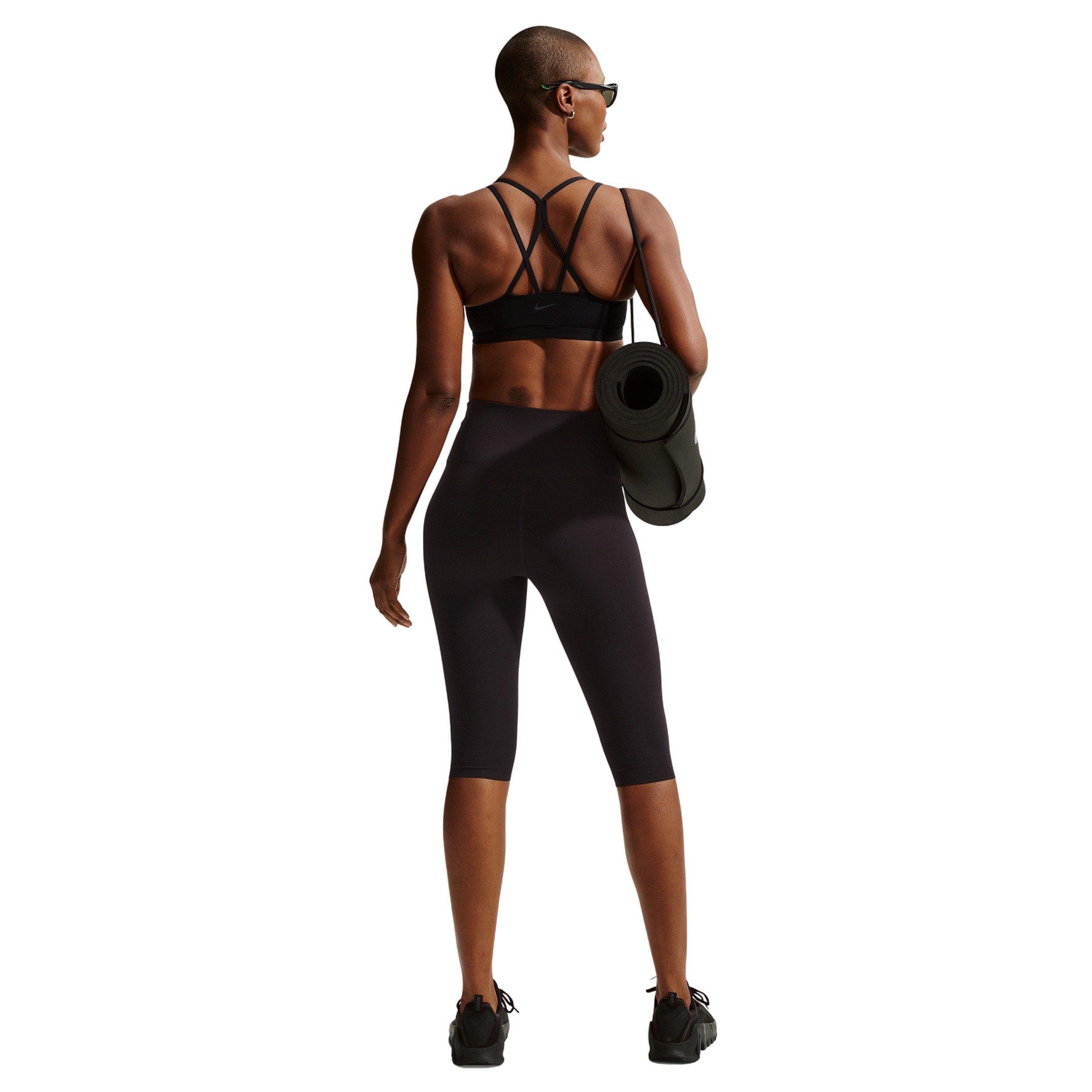 Nike Women's Zenvy Strappy Light-Support Padded Sports Bra -Black - BLACK Thumbnail View 5