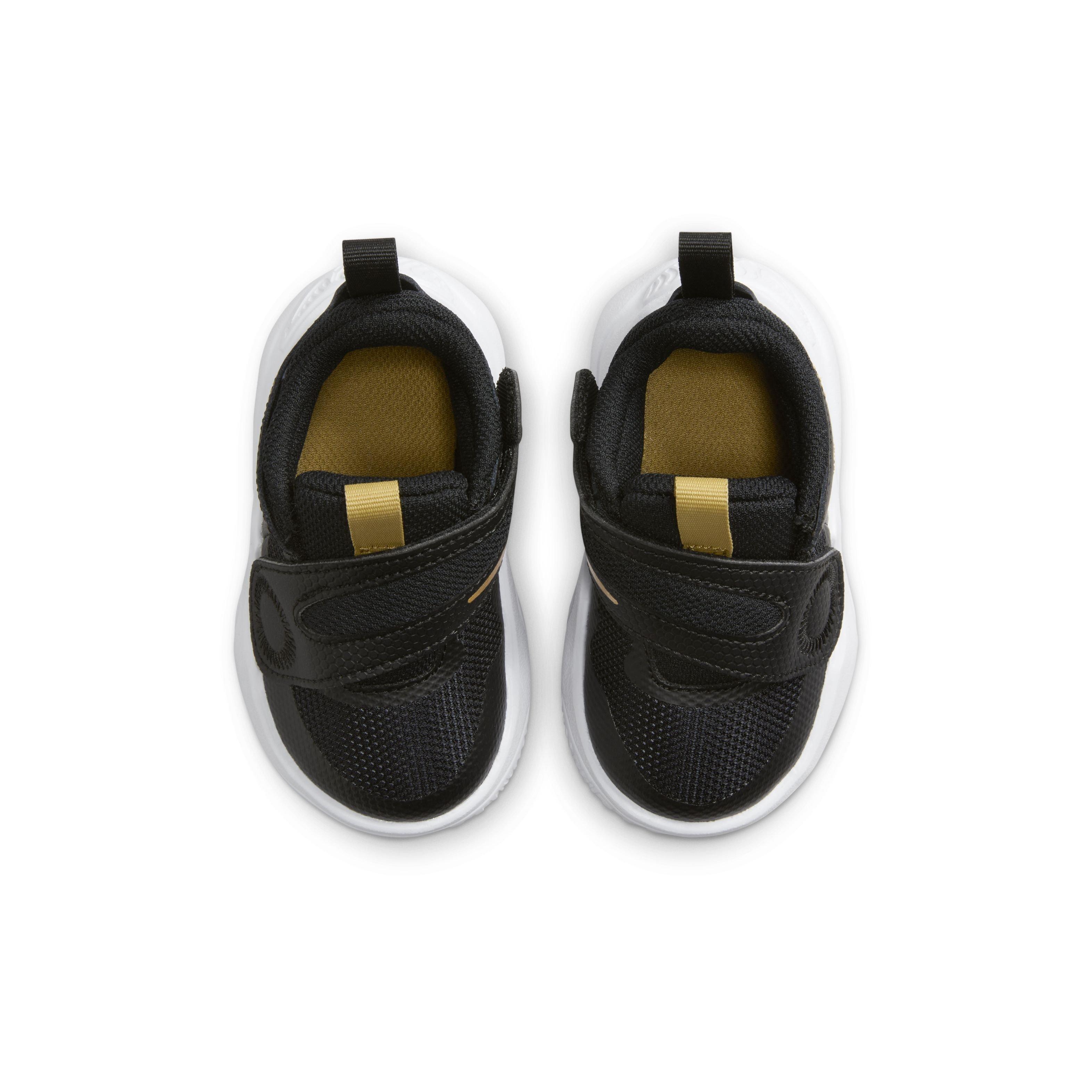 Nike Team Hustle D 11 "Black/Anthracite/Gold" Infant Boys' Basketball Shoe - BLACK/ANTHRACITE/GOLD Thumbnail View 4