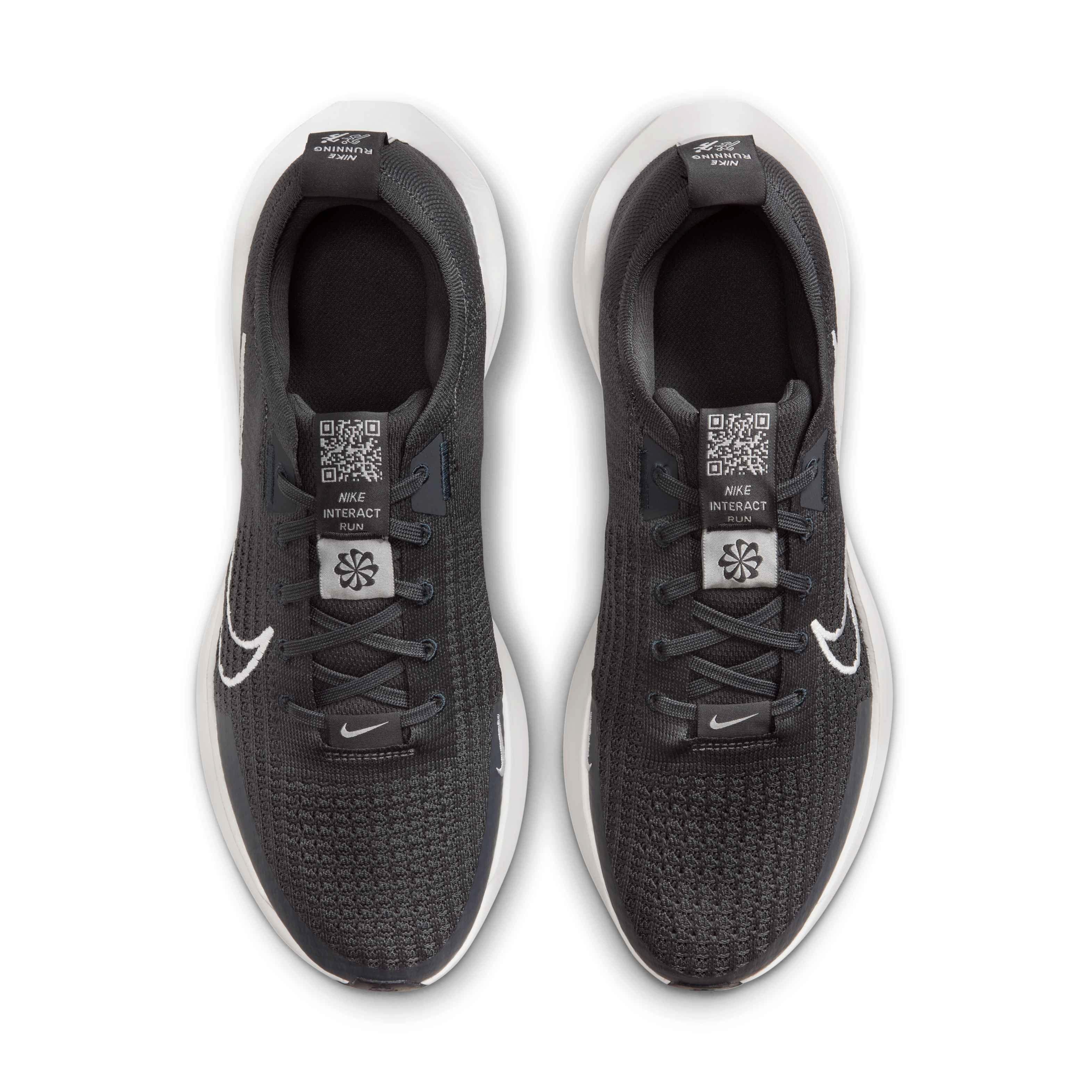 Nike Interact Run "Anthracite/Black/Vast Grey" Men's Running Shoe - GREY/BLACK/WHITE Thumbnail View 4