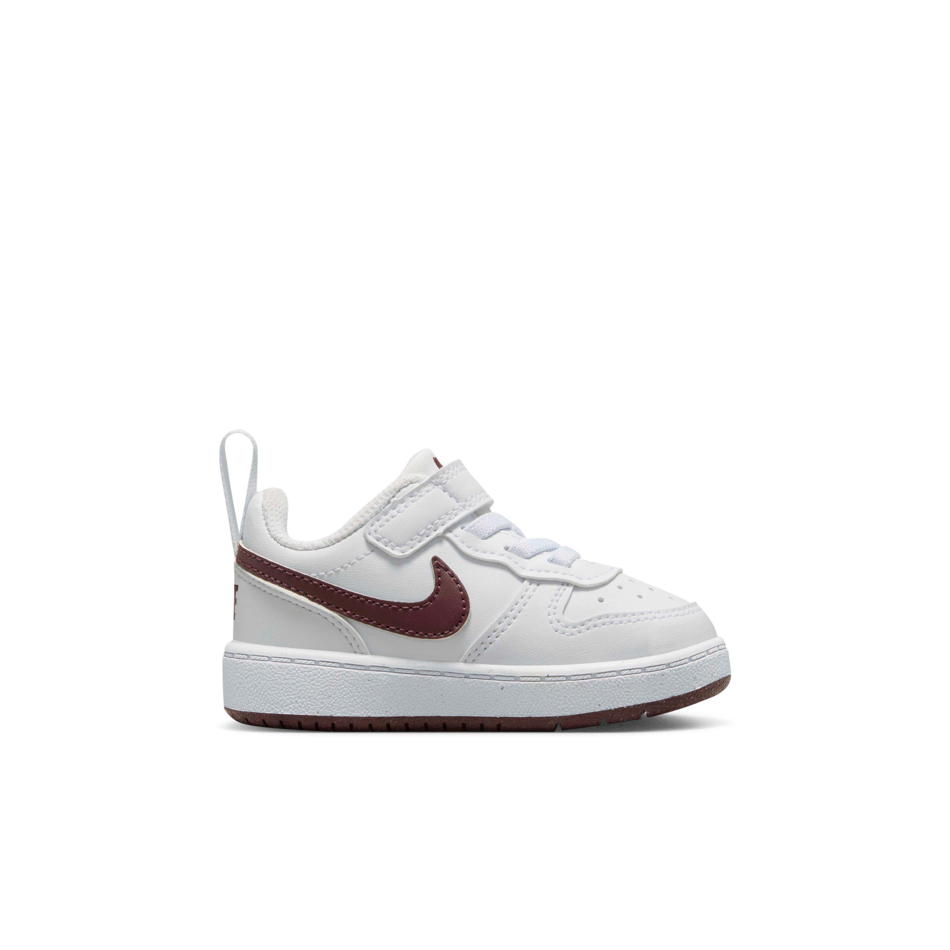 Nike Court Borough Low Recraft "White/Burgundy Crush" Infant Boys' Shoe - WHITE/BURGUNDY Thumbnail View 1
