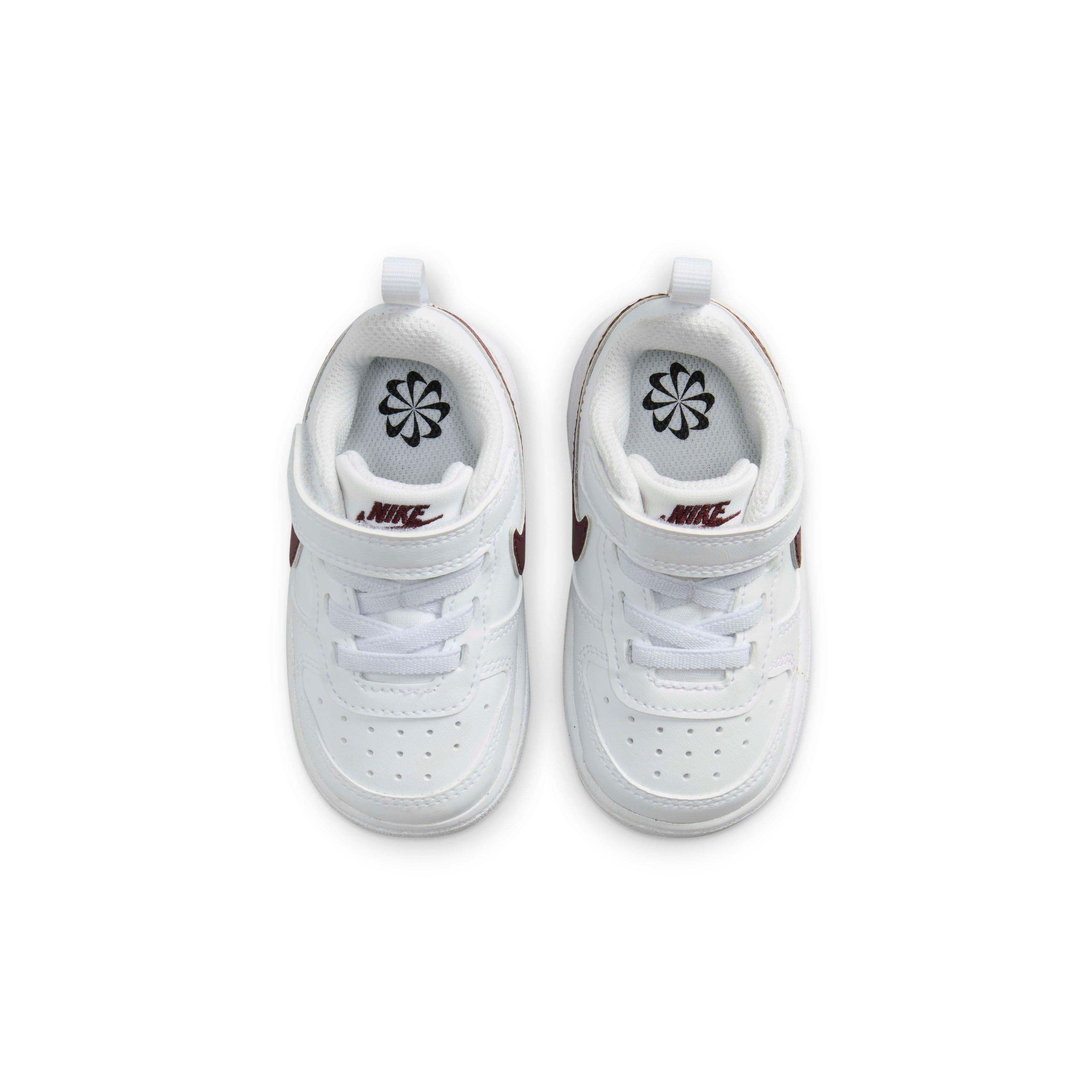 Nike Court Borough Low Recraft "White/Burgundy Crush" Infant Boys' Shoe - WHITE/BURGUNDY Thumbnail View 4