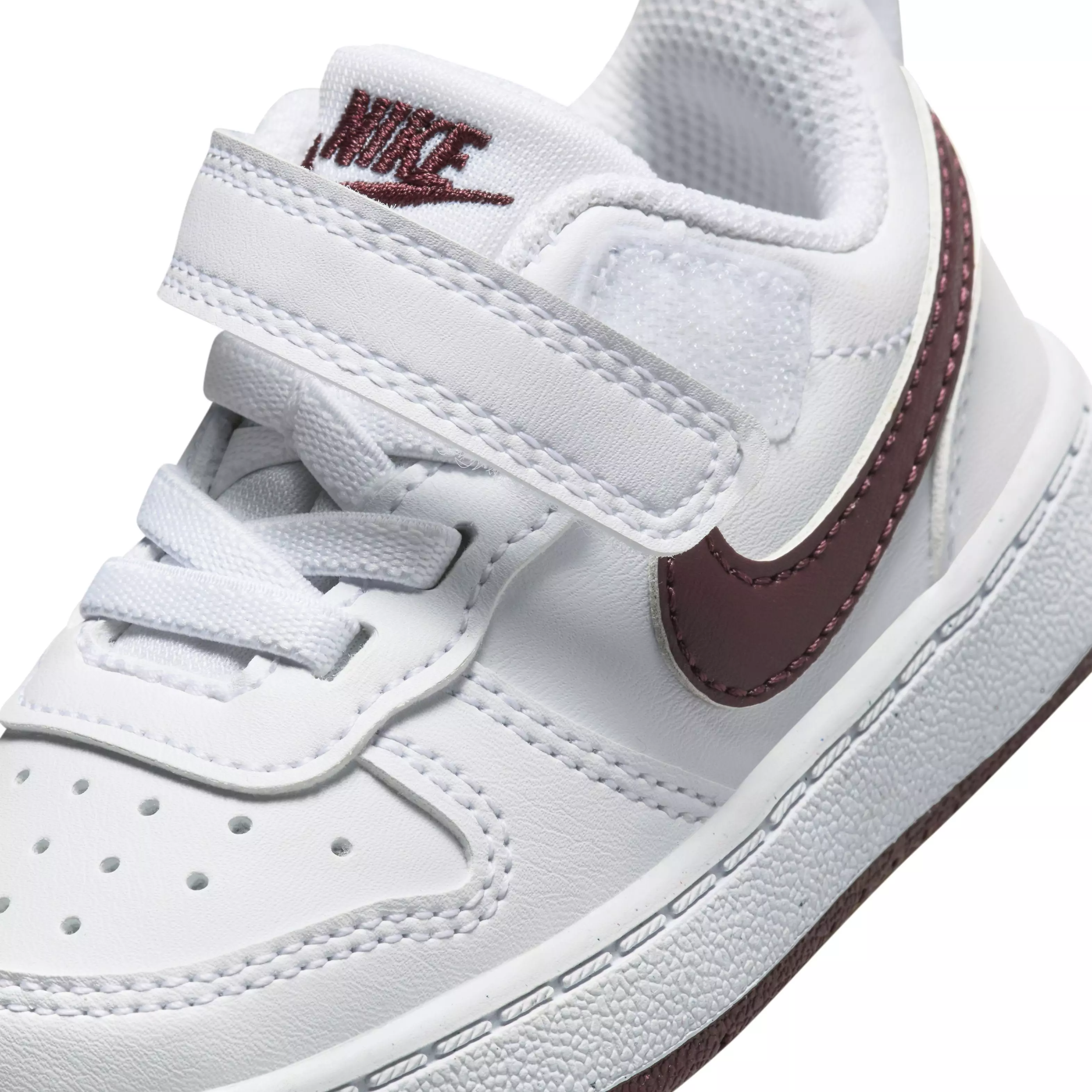 Nike Court Borough Low Recraft "White/Burgundy Crush" Infant Boys' Shoe - WHITE/BURGUNDY