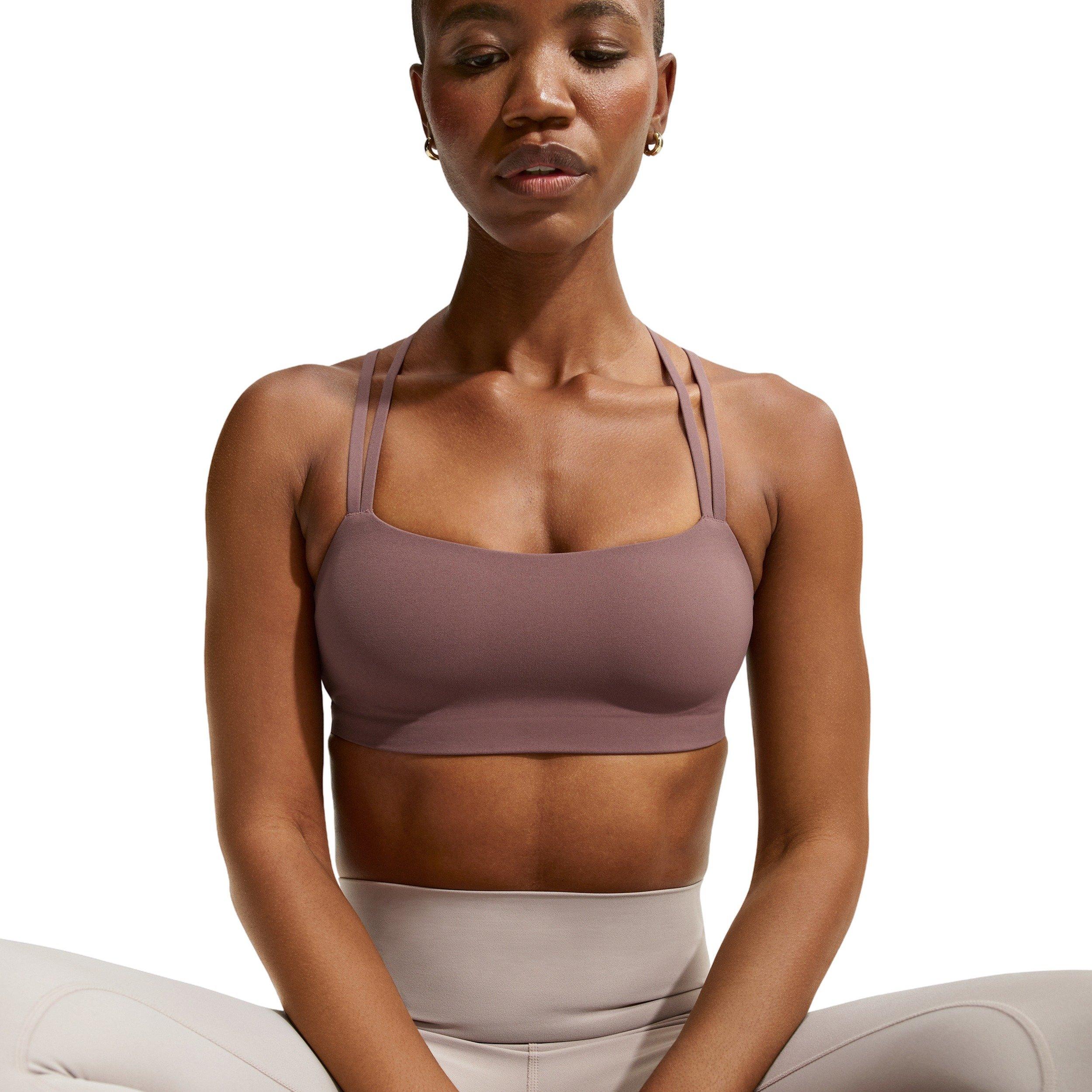 Nike Women's Zenvy Strappy Light-Support Padded Sports Bra - Tattoo Purple - TATTOO PURPLE Thumbnail View 1